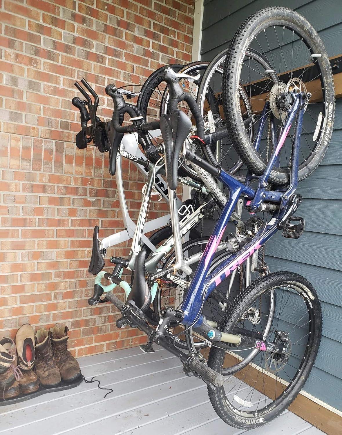 image4 Bike Rack for Garage  Solid Steel Extra Heavy Duty BLAT Bike Rack  Garage Wall Mounted Bicycle StorageXLarge