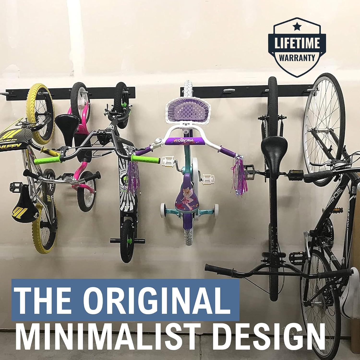 image4 Bike Rack for Garage  Solid Steel Extra Heavy Duty BLAT Bike Rack  Garage Wall Mounted Bicycle StorageXLarge