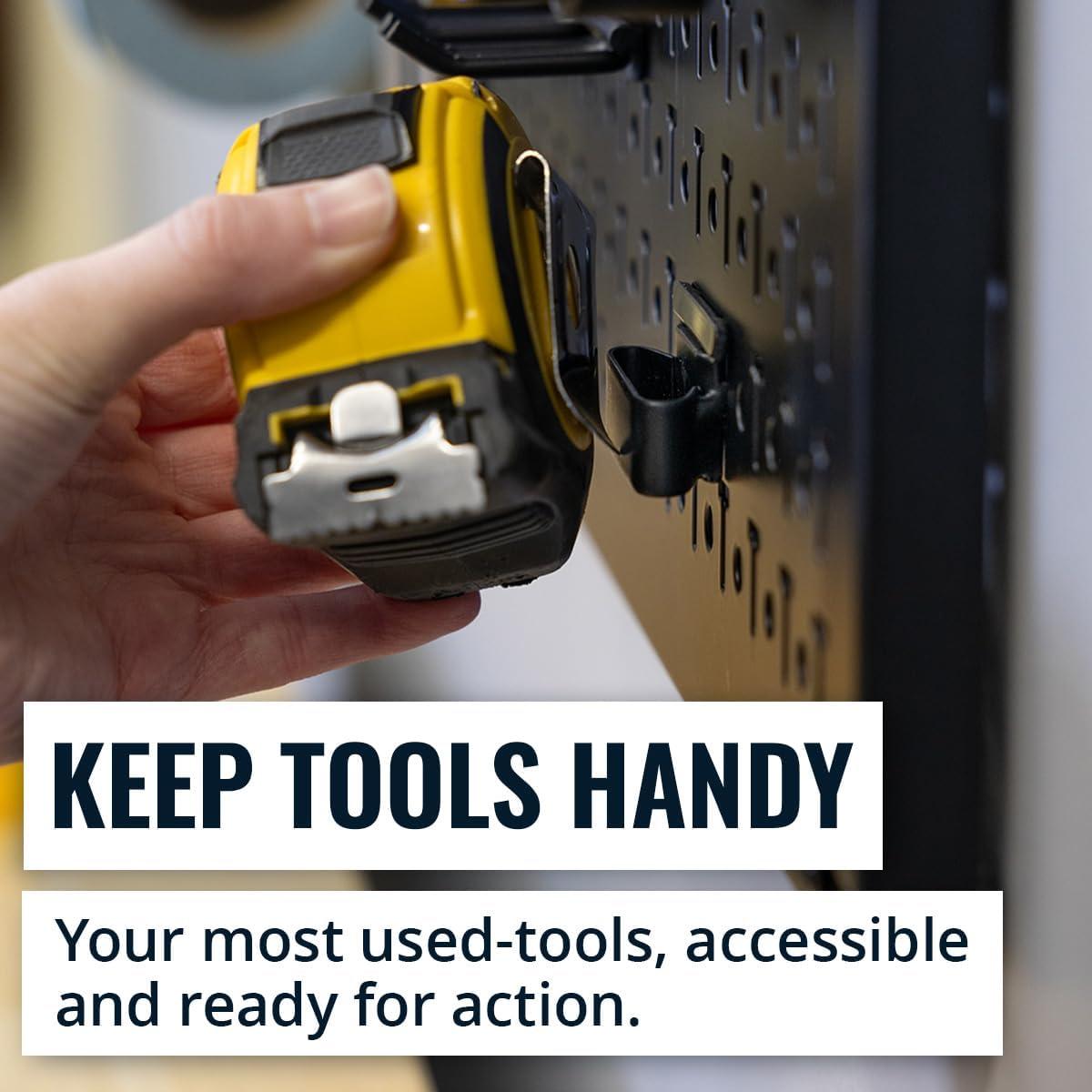 imageHeavyDuty Pegboard Wall Kit 13 Lockable Attachments Garage Organization ampamp Storage 2 Panel Pegboard System Solid Steel Holds 300 lbs 34 in x 32 in2 Panel