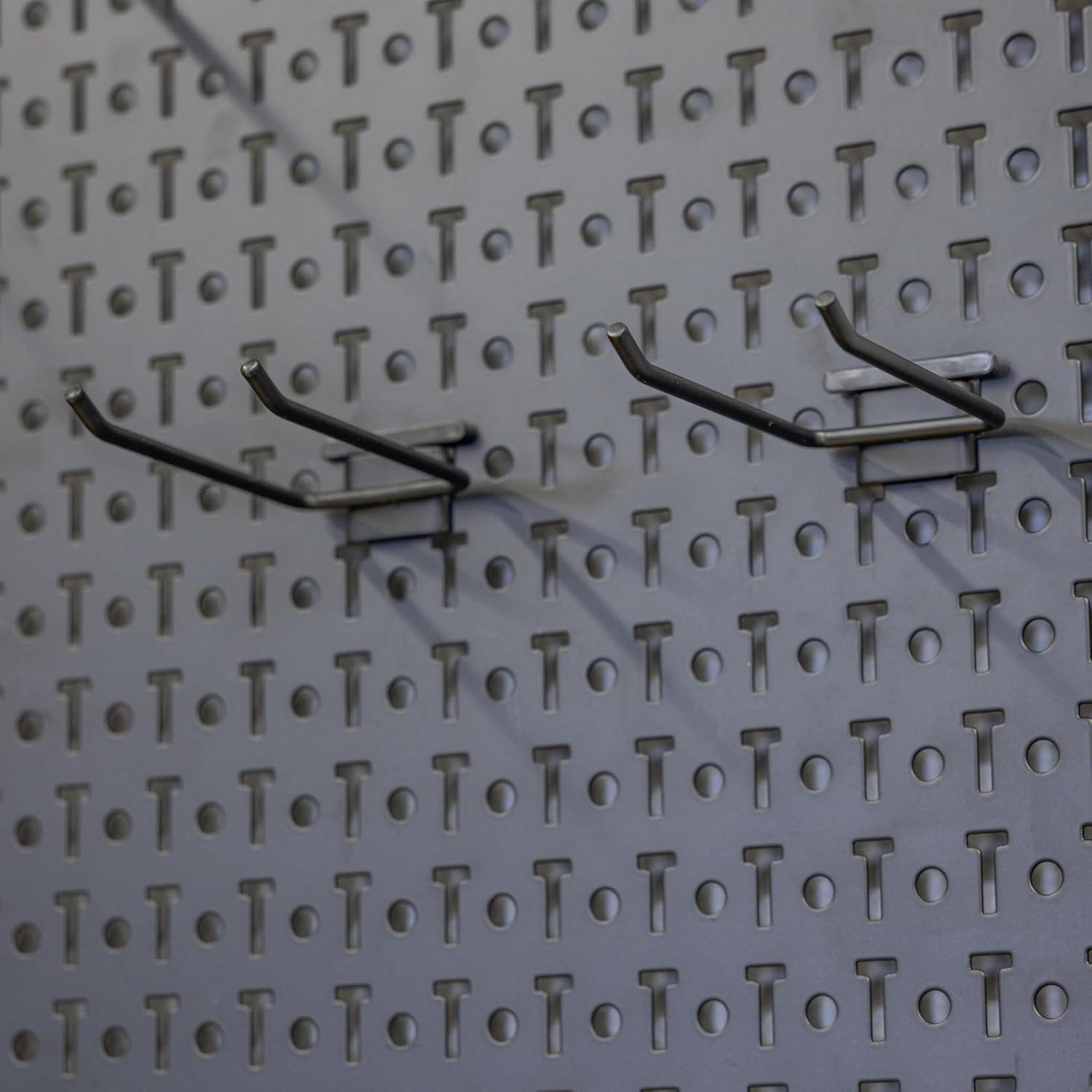 imageHeavyDuty Pegboard Wall Kit 13 Lockable Attachments Garage Organization ampamp Storage 2 Panel Pegboard System Solid Steel Holds 300 lbs 34 in x 32 in3 Panel