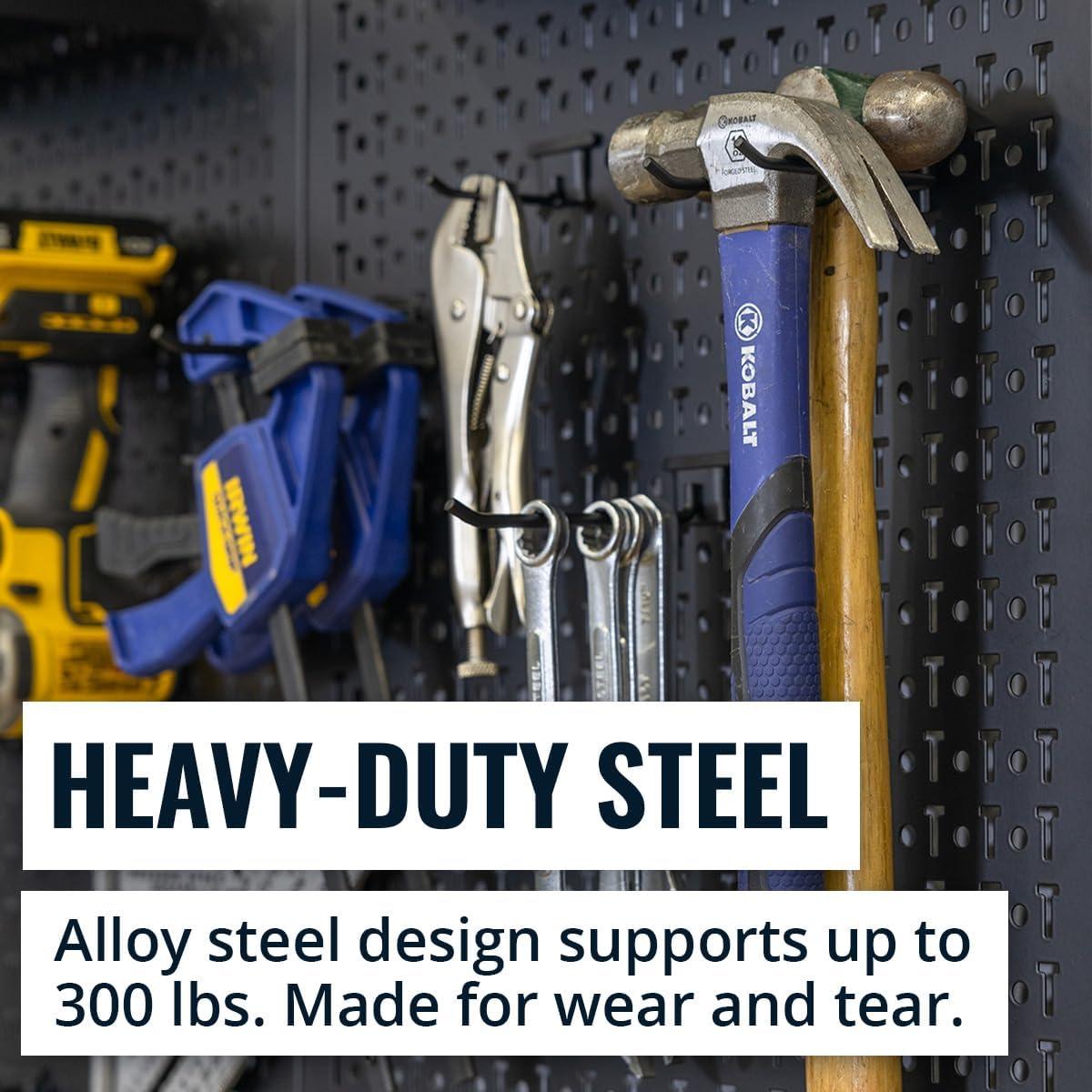 imageHeavyDuty Pegboard Wall Kit 13 Lockable Attachments Garage Organization ampamp Storage 2 Panel Pegboard System Solid Steel Holds 300 lbs 34 in x 32 in2 Panel