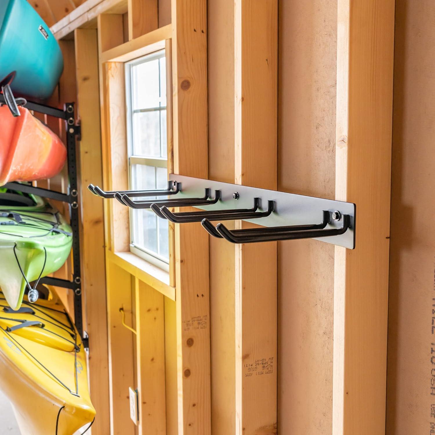imagePaddle Storage Wall Rack Kayak SUP Canoe Paddles Indoor Organizer Solid Steel Hanging Hooks CompactUltimate