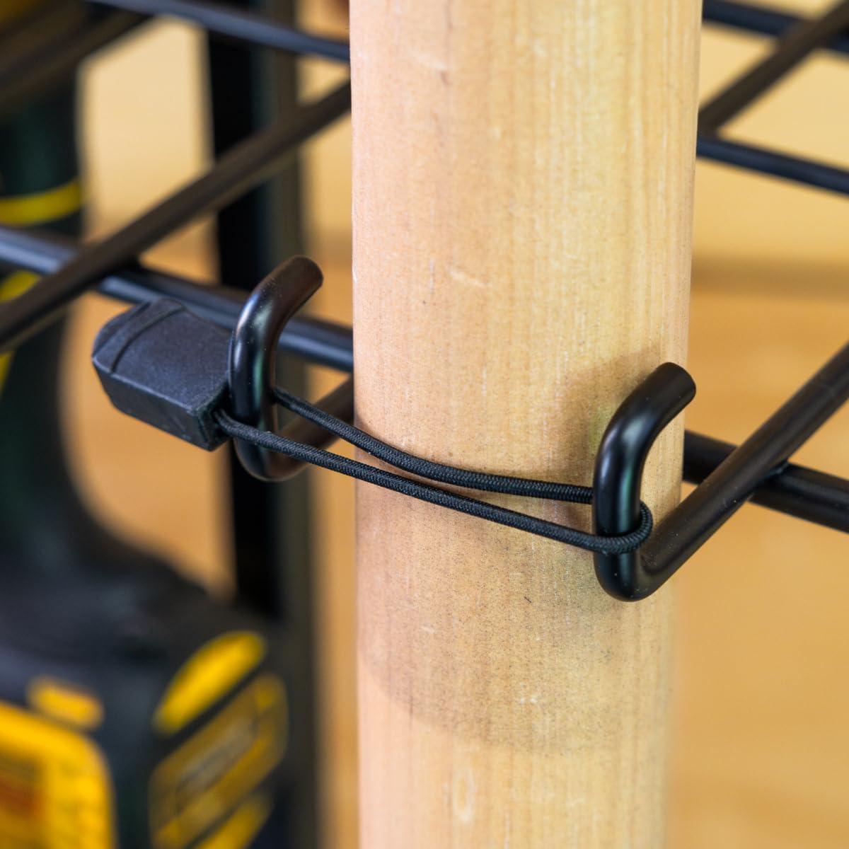 imageShovel Shuttle Mobile Tool Storage Garden Cart on Wheels Freestanding Garden Organizer Holds Rakes Power Tools Rolling Yard Tool Organizer