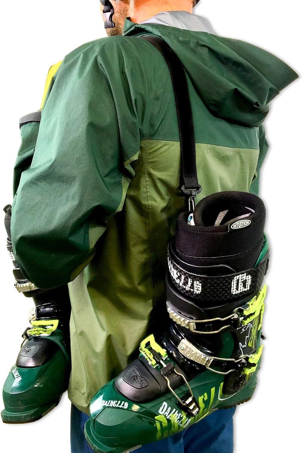 imageSki Wall Storage Rack Holds 8 Pairs with BONUS Ski Pole ampamp Boot Carrier Adjustable Shoulder Straps