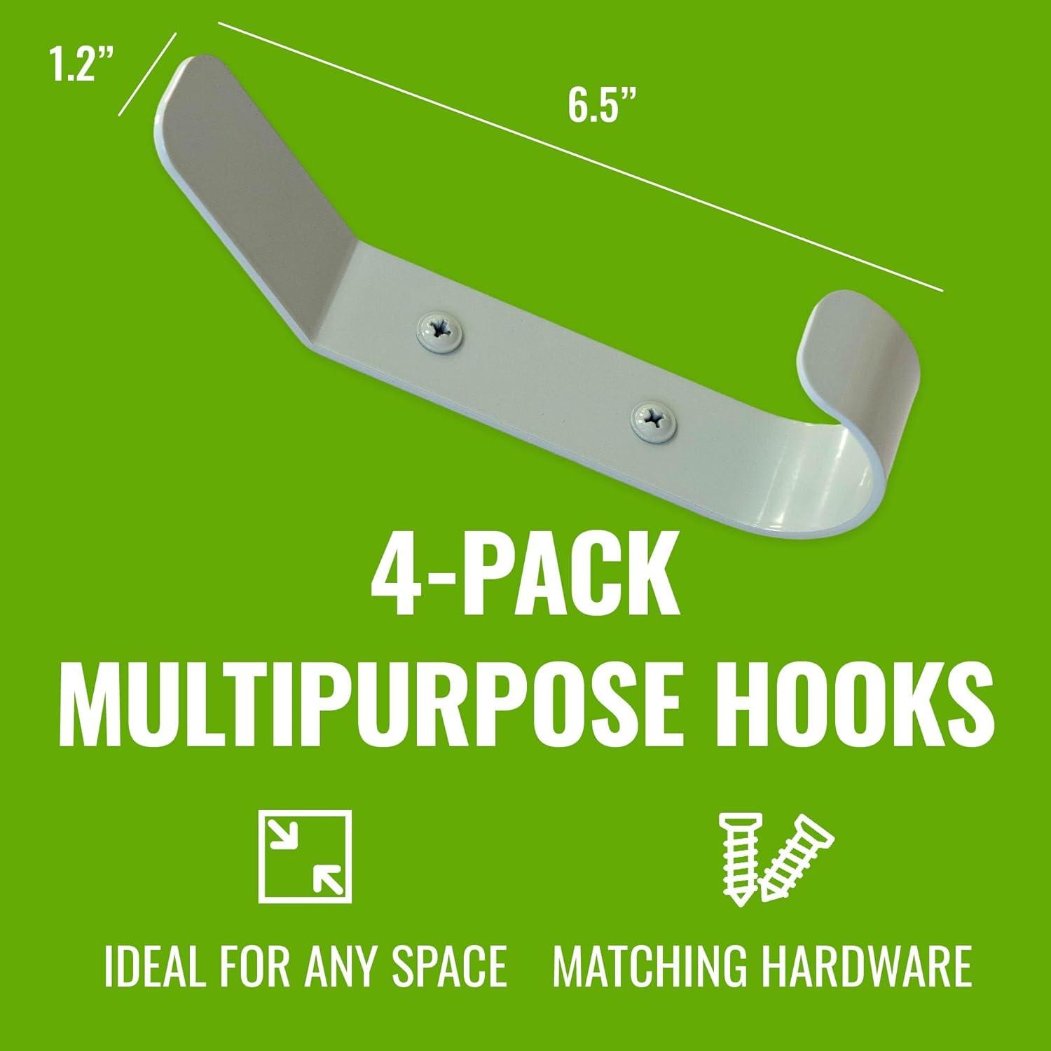 imageStoreYourBoard 4 Pack Wall Hooks for Hanging Decorative ampamp Heavy Duty Coat Wall Hooks Mount Set Holds 30 lbs Each Outdoor 65quot x 12quot x 2quotCactus