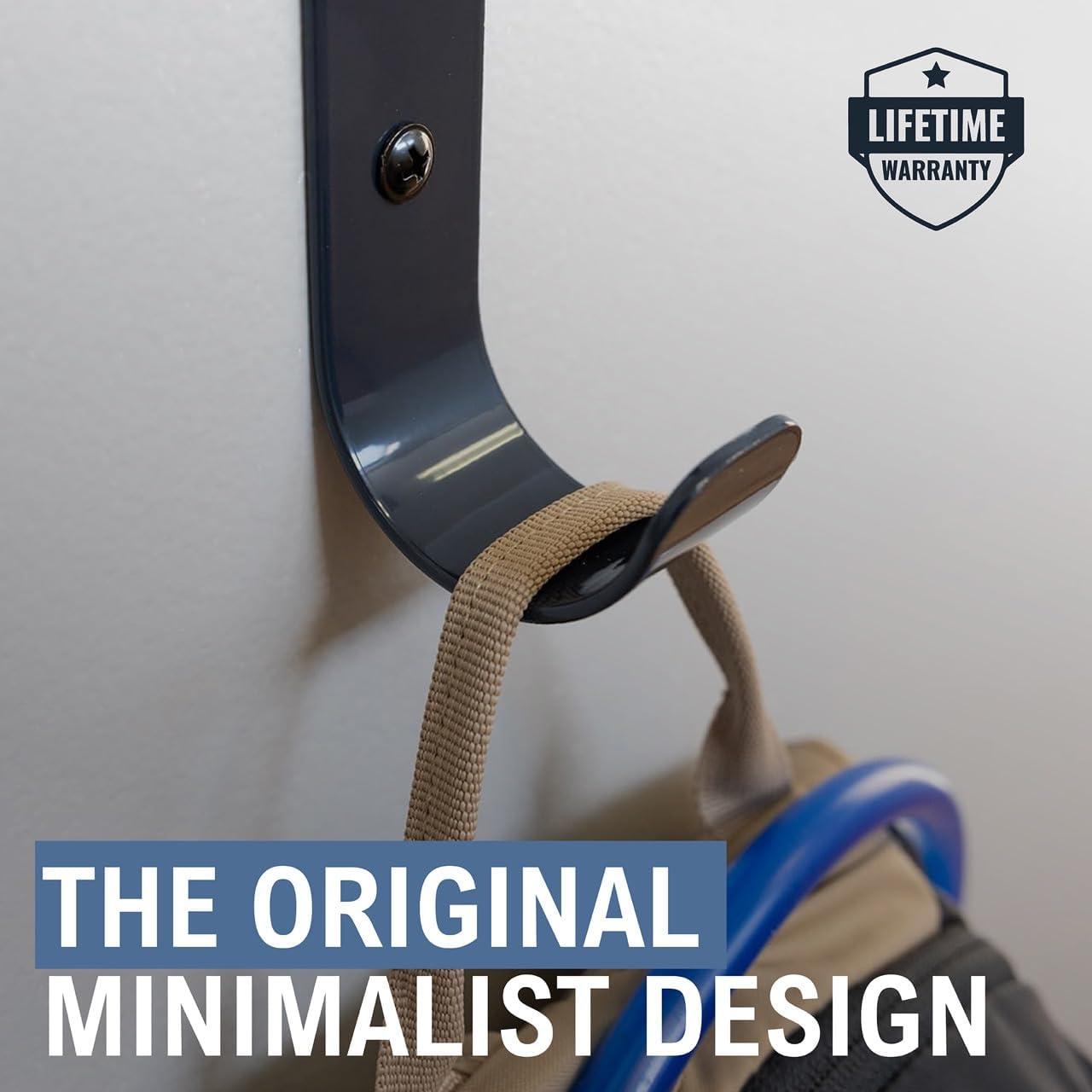 imageStoreYourBoard 4 Pack Wall Hooks for Hanging Decorative ampamp Heavy Duty Coat Wall Hooks Mount Set Holds 30 lbs Each Outdoor 65quot x 12quot x 2quotDeep Water