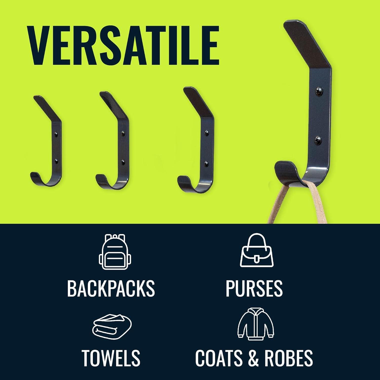 imageStoreYourBoard 4 Pack Wall Hooks for Hanging Decorative ampamp Heavy Duty Coat Wall Hooks Mount Set Holds 30 lbs Each Outdoor 65quot x 12quot x 2quotDeep Water