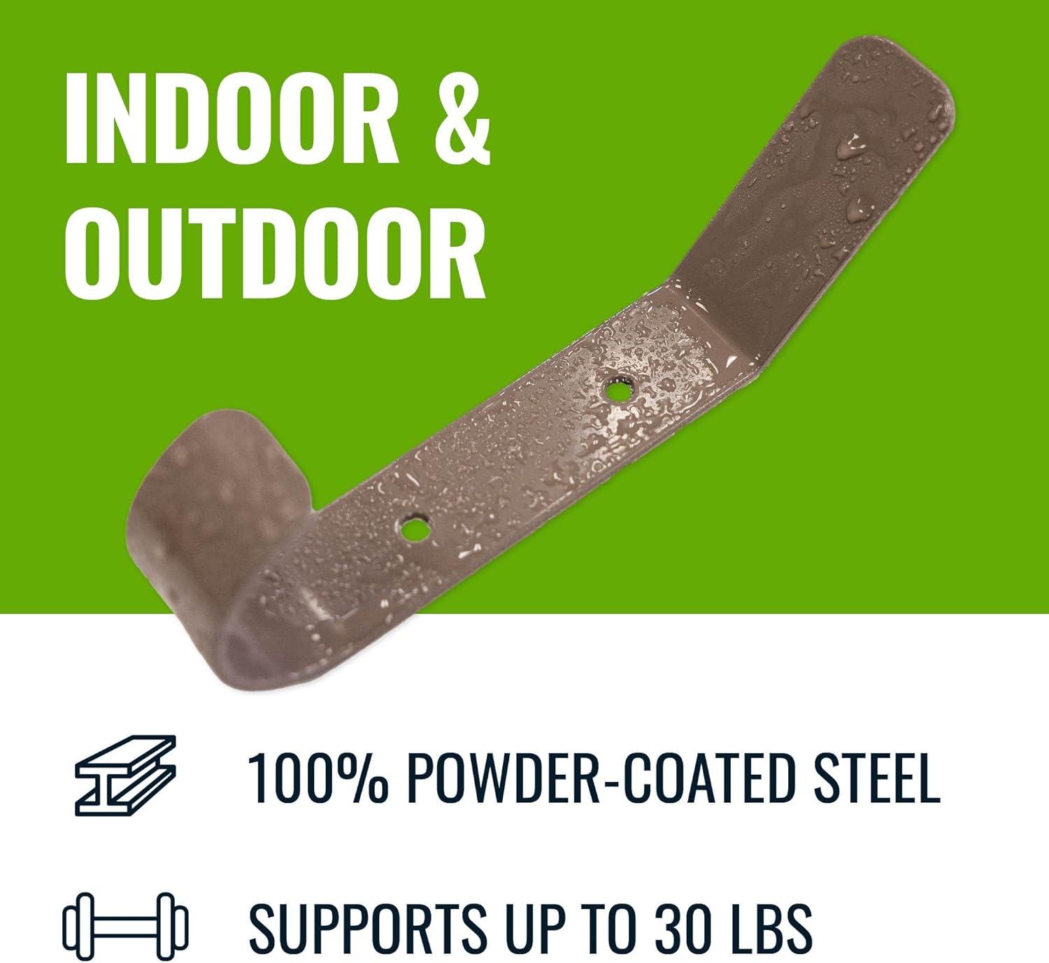 imageStoreYourBoard 4 Pack Wall Hooks for Hanging Decorative ampamp Heavy Duty Coat Wall Hooks Mount Set Holds 30 lbs Each Outdoor 65quot x 12quot x 2quotMud