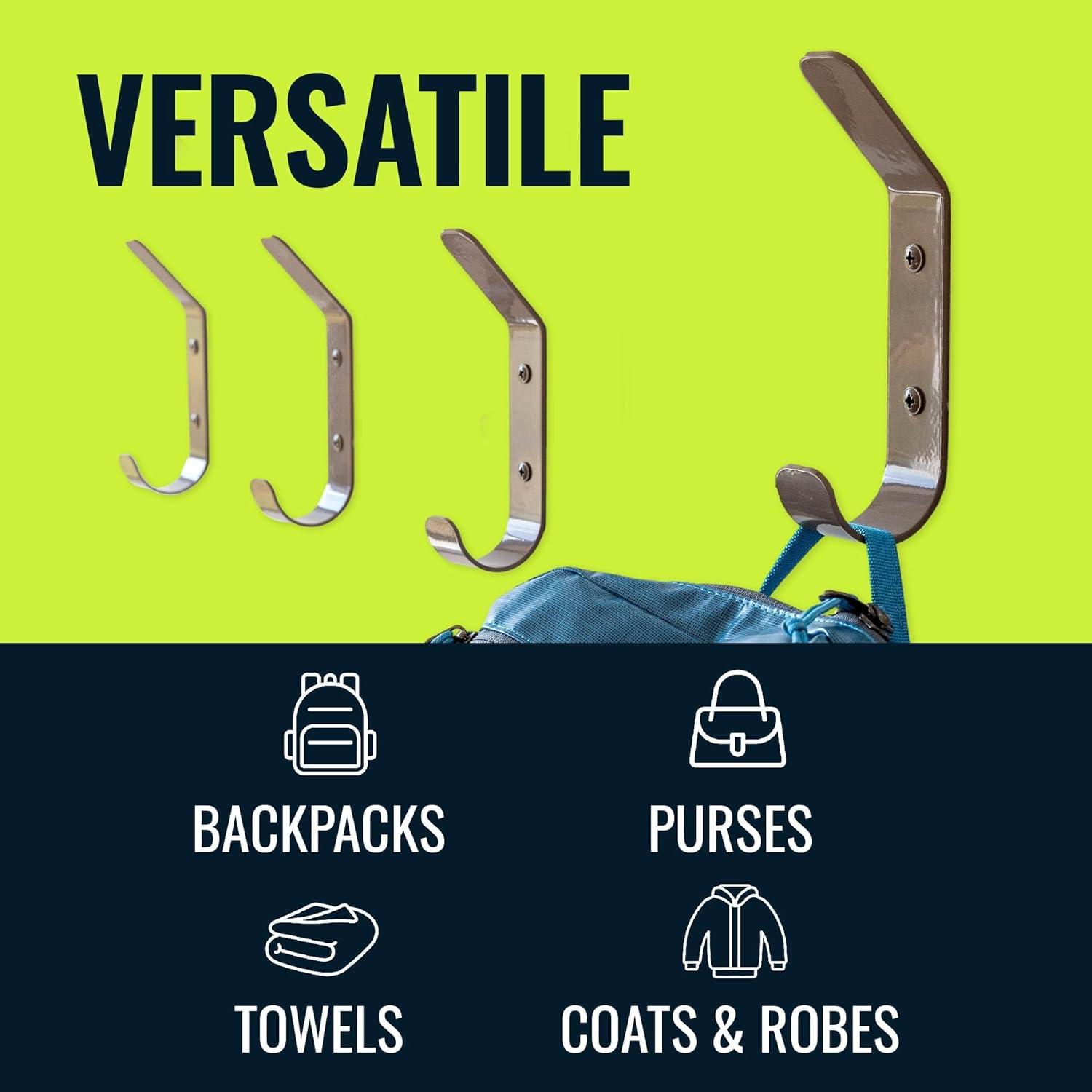 imageStoreYourBoard 4 Pack Wall Hooks for Hanging Decorative ampamp Heavy Duty Coat Wall Hooks Mount Set Holds 30 lbs Each Outdoor 65quot x 12quot x 2quotMud