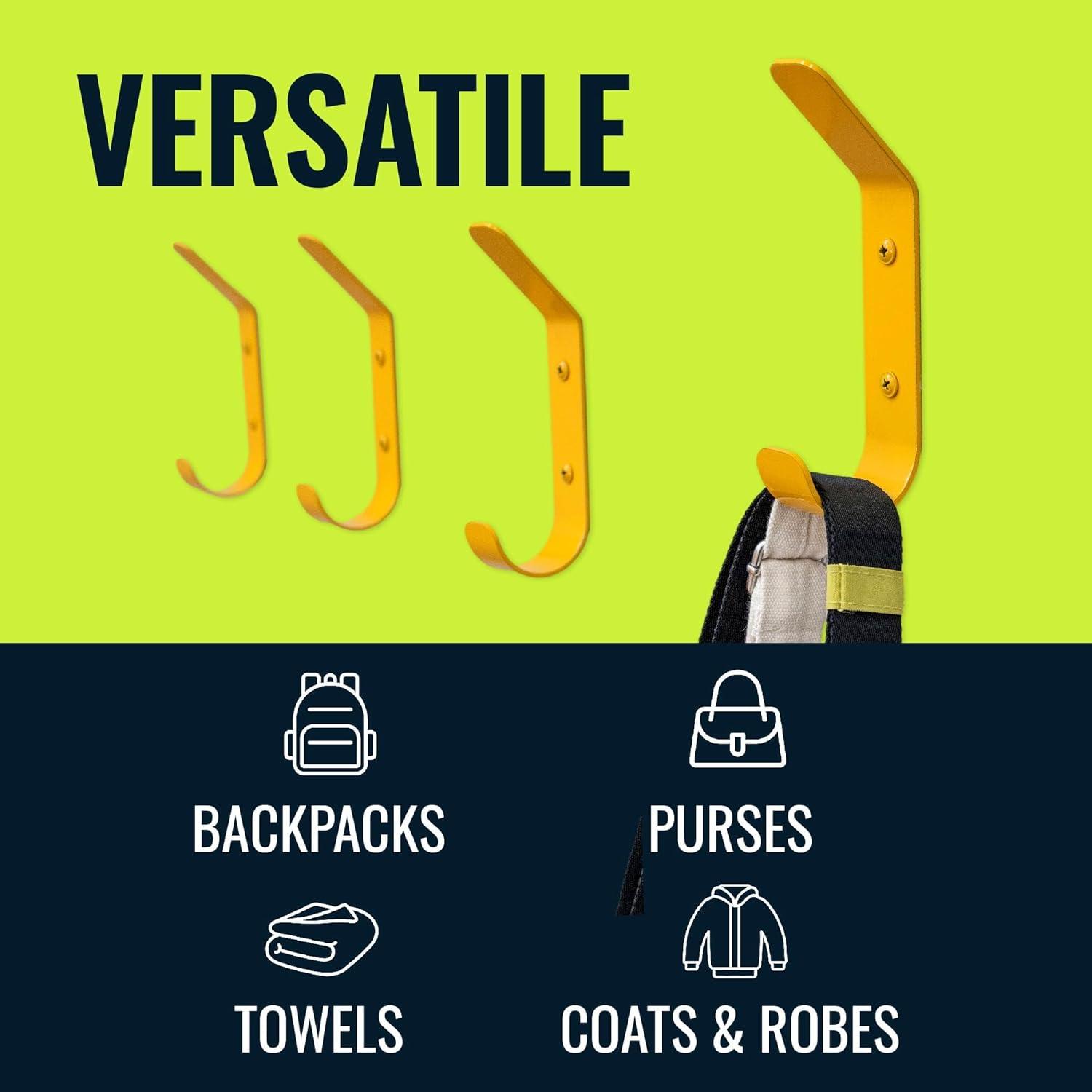 imageStoreYourBoard 4 Pack Wall Hooks for Hanging Decorative ampamp Heavy Duty Coat Wall Hooks Mount Set Holds 30 lbs Each Outdoor 65quot x 12quot x 2quotTractor