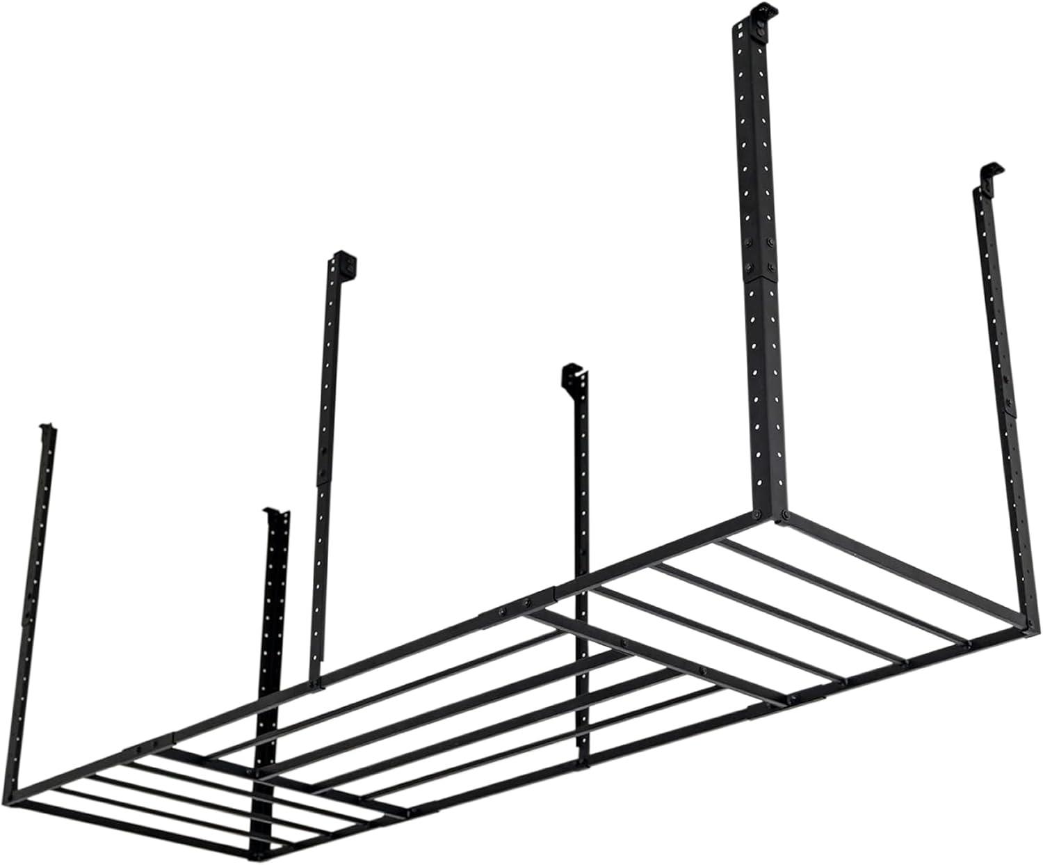 imageStoreYourBoard 4 x 8 Overhead Garage Storage Rack Ceiling Shelf Overhead Organization Heavy Duty Steel Platform Holds 700 lbs 96 in x 48 in x 40 in3 x 8 ft