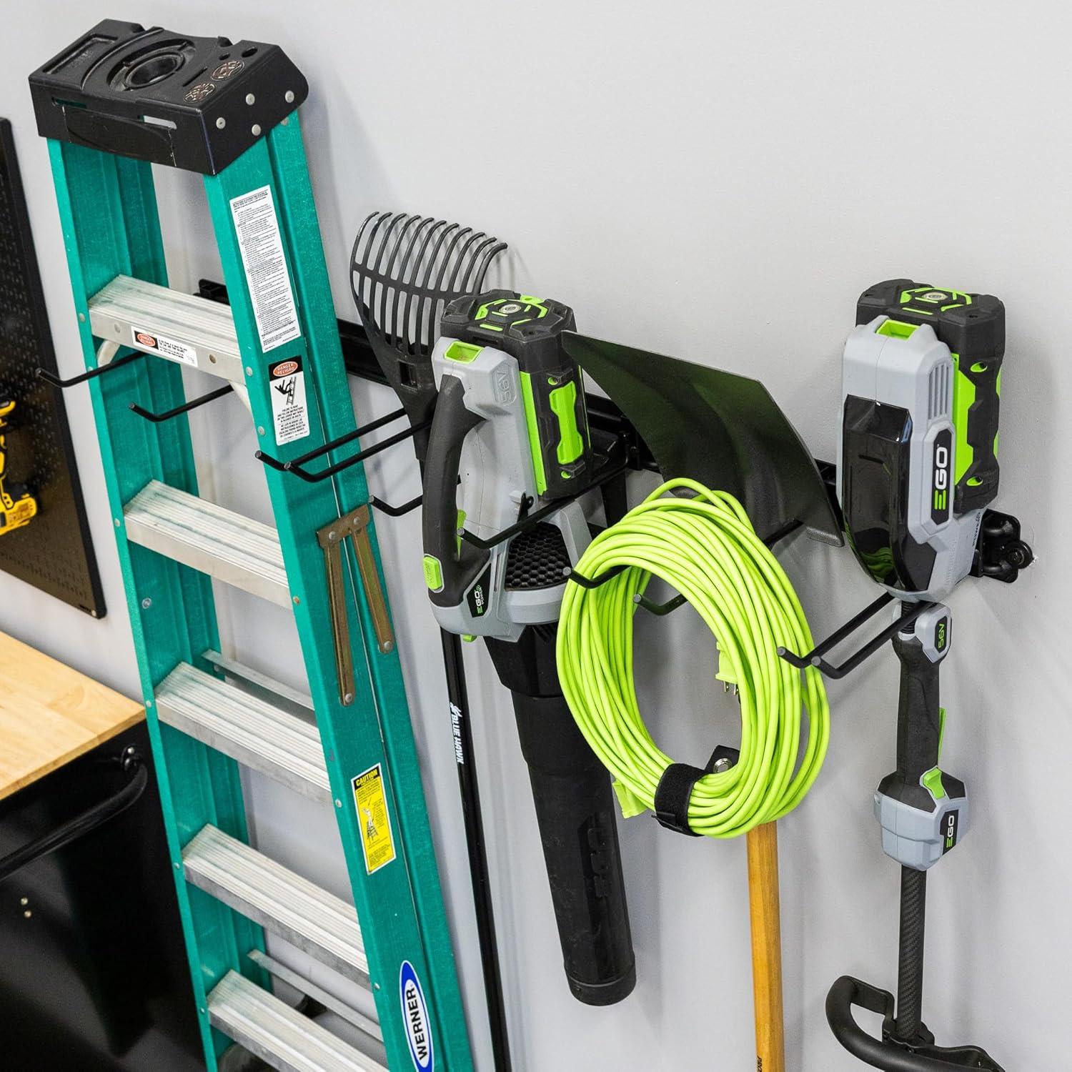 imageStoreYourBoard 64quot Modular Garage Garden Tool Organizer Wall Mount  Heavy Duty Garden Tool Rack for Garage Organization and Storage Wall Tool Organizer for Shovels Rakes Yard Tools Holds 600 lbs48 inch