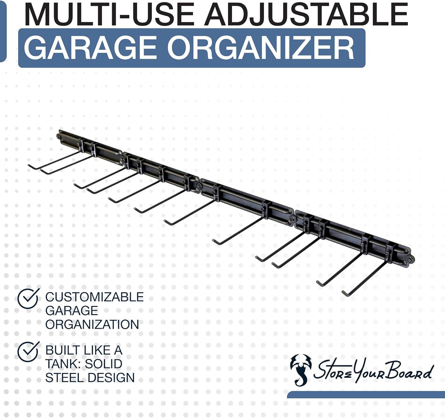 imageStoreYourBoard 64quot Modular Garage Garden Tool Organizer Wall Mount  Heavy Duty Garden Tool Rack for Garage Organization and Storage Wall Tool Organizer for Shovels Rakes Yard Tools Holds 600 lbs64 inch