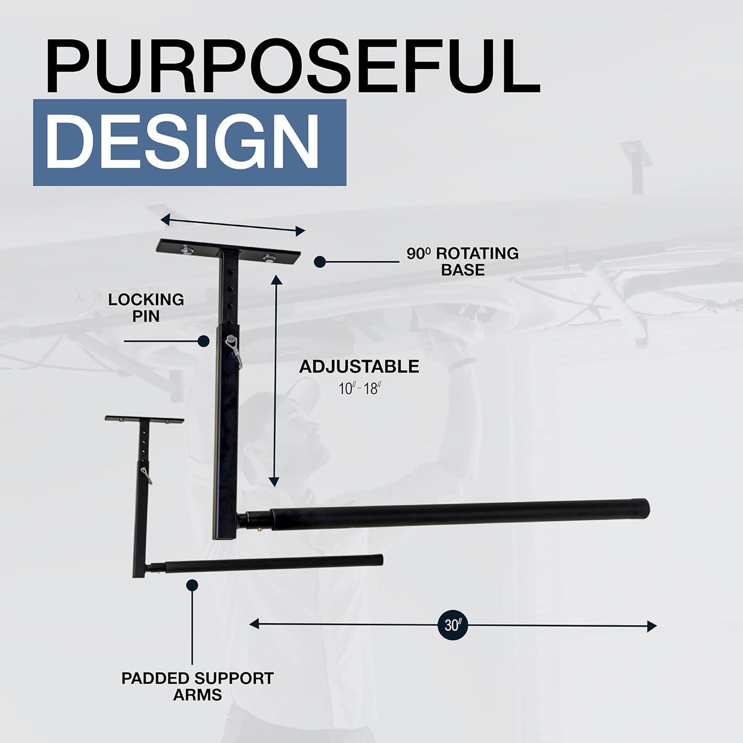 imageStoreYourBoard Adjustable Kayak Ceiling Rack  Hi Port 2 Garage Ceiling Kayak Hanger  Adjustable Overhead Kayak Storage for Recreational ampamp Touring Kayaks  Garage Organization1 Kayak