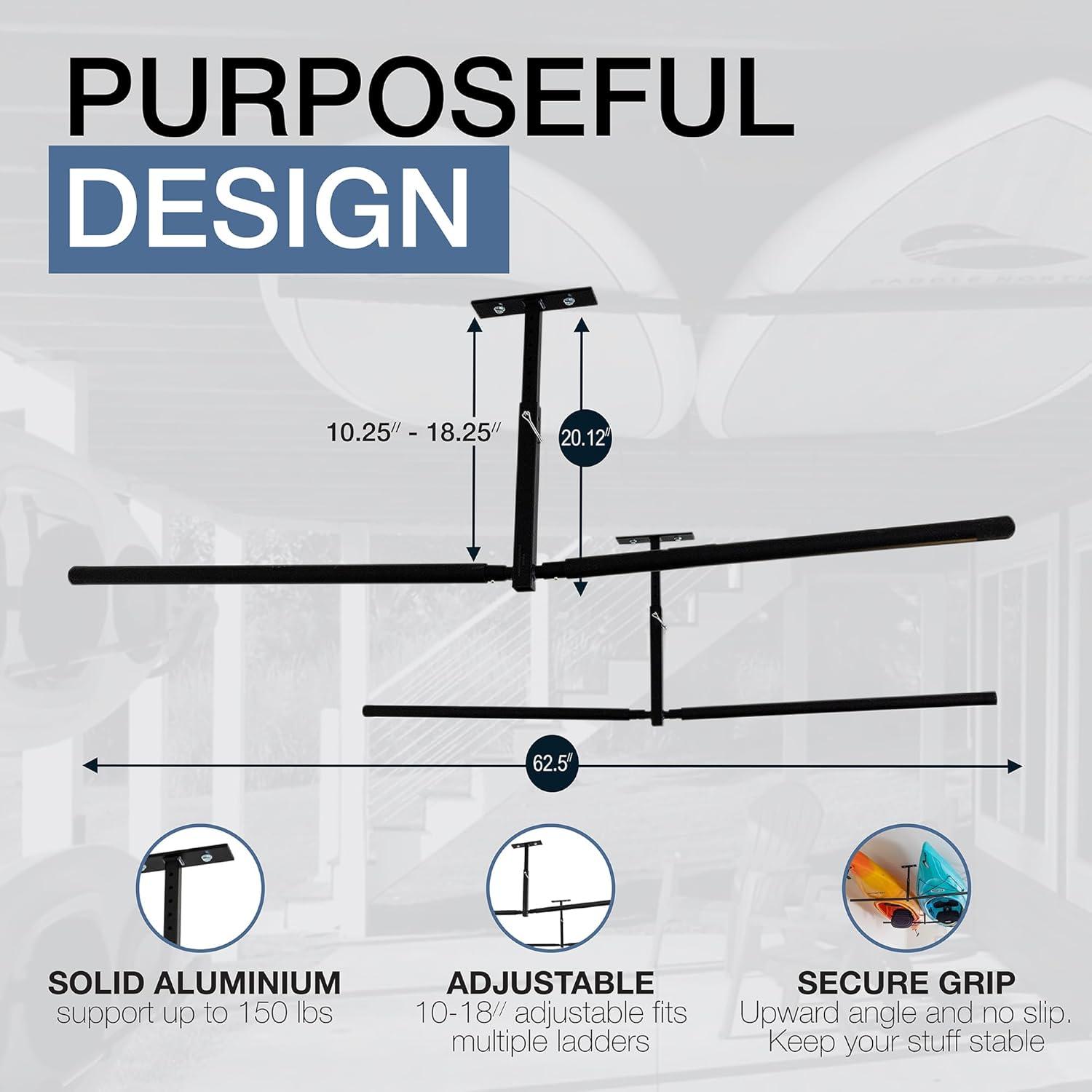 imageStoreYourBoard Adjustable Kayak Ceiling Rack  Hi Port 2 Garage Ceiling Kayak Hanger  Adjustable Overhead Kayak Storage for Recreational ampamp Touring Kayaks  Garage Organization2 Kayaks