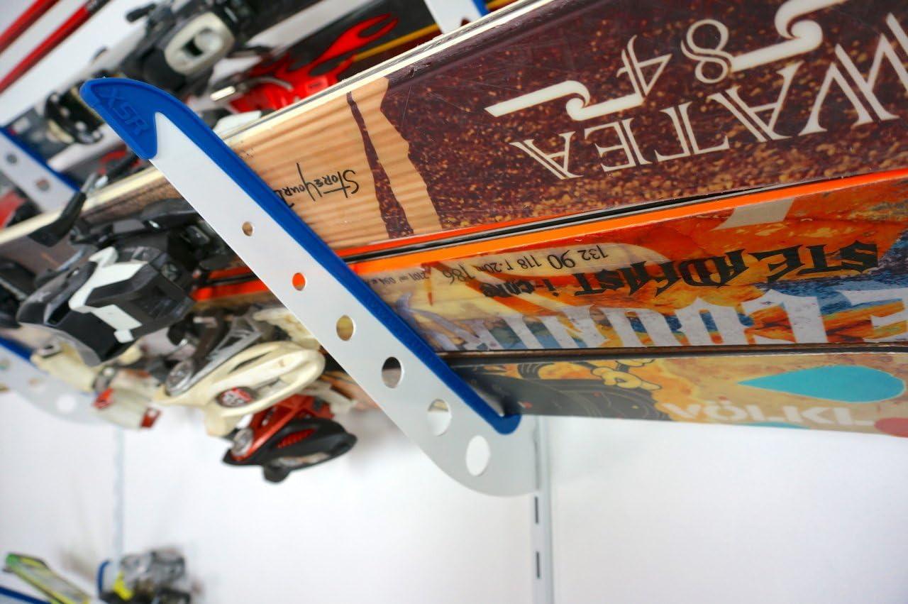 imageStoreYourBoard Adjustable Ski Storage Rack Wall Mount OrganizerWhite