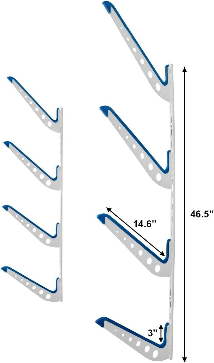 imageStoreYourBoard Adjustable Ski Storage Rack Wall Mount OrganizerWhite