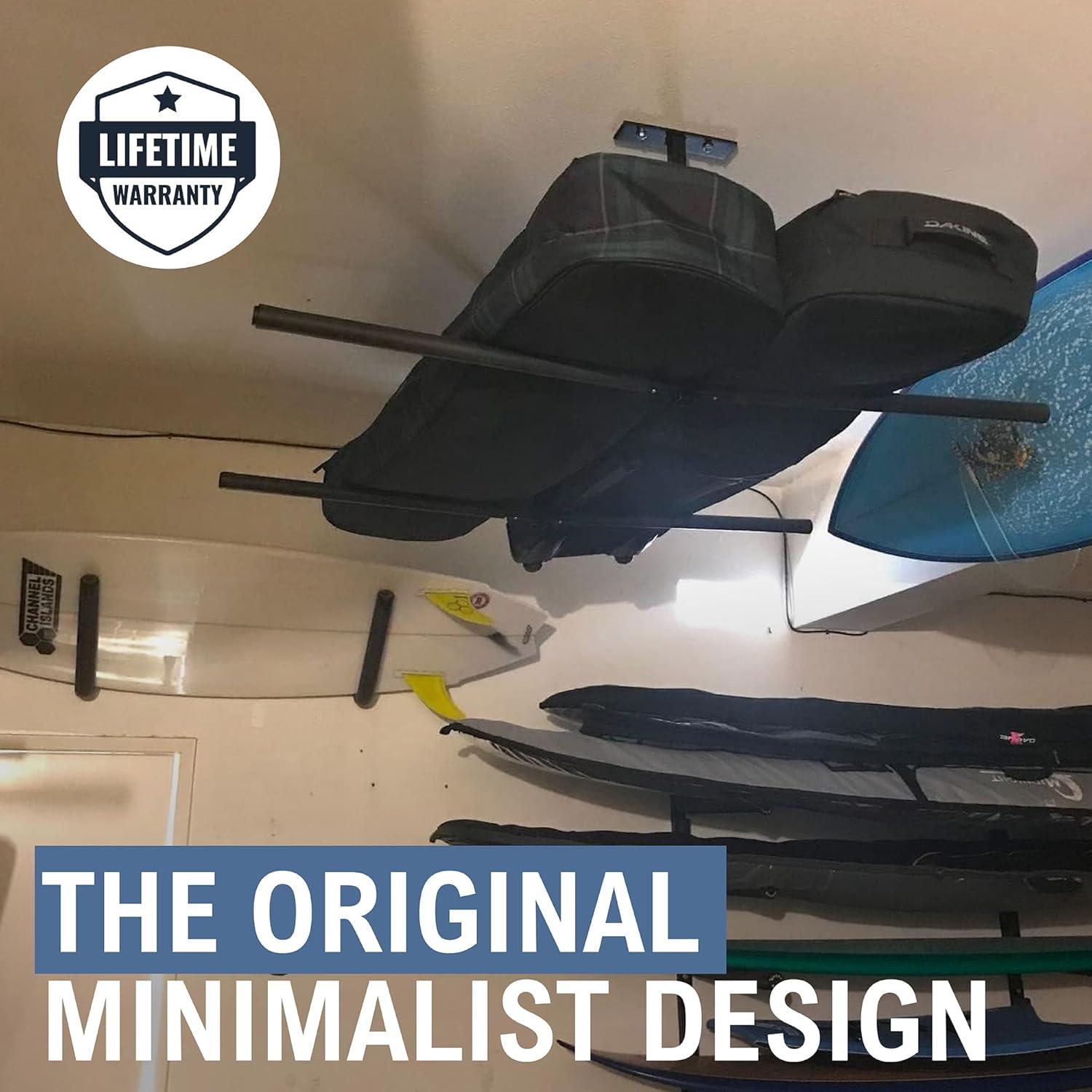 imageStoreYourBoard Adjustable Ski and Snowboard Ceiling Rack Overhead Storage Mount Double SidedDouble Sided