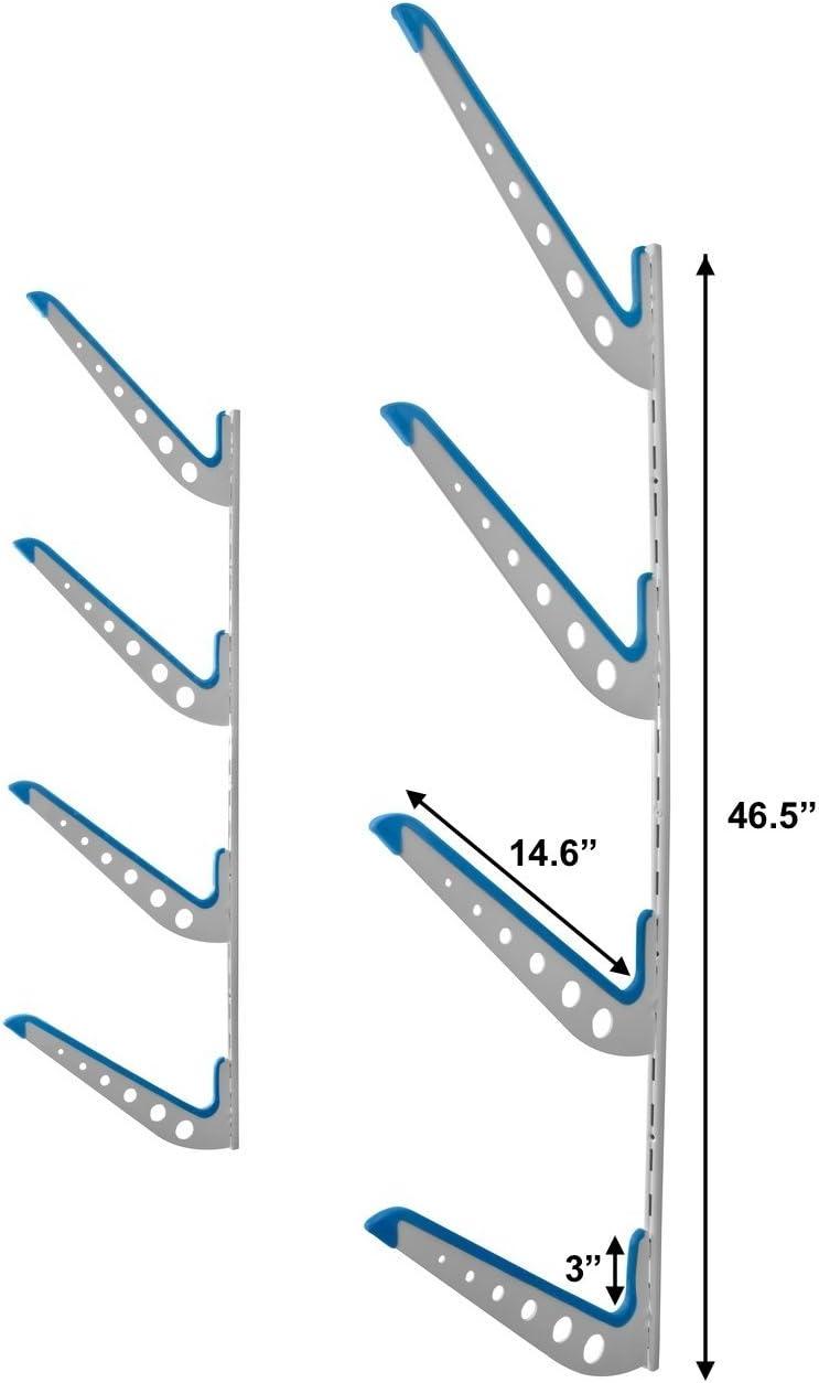 imageStoreYourBoard Adjustable Surfboard Storage Rack 4 Board Wall Mount DisplayWhite