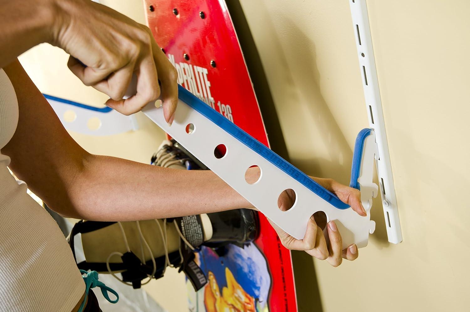 imageStoreYourBoard Adjustable Surfboard Storage Rack 4 Board Wall Mount DisplayWhite