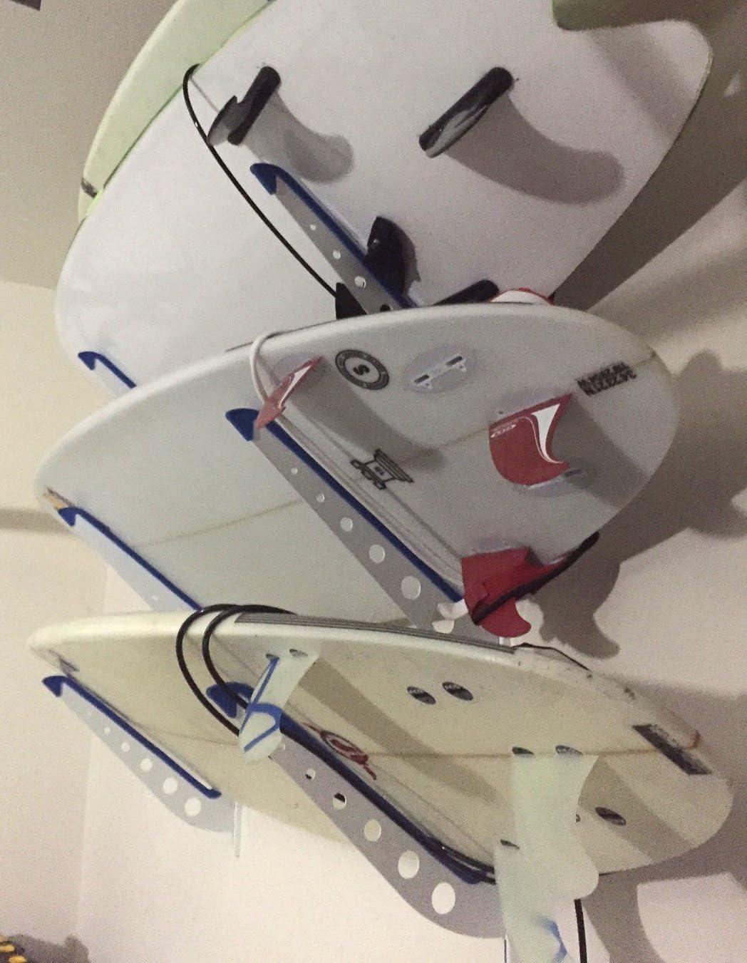 imageStoreYourBoard Adjustable Surfboard Storage Rack 4 Board Wall Mount DisplayWhite