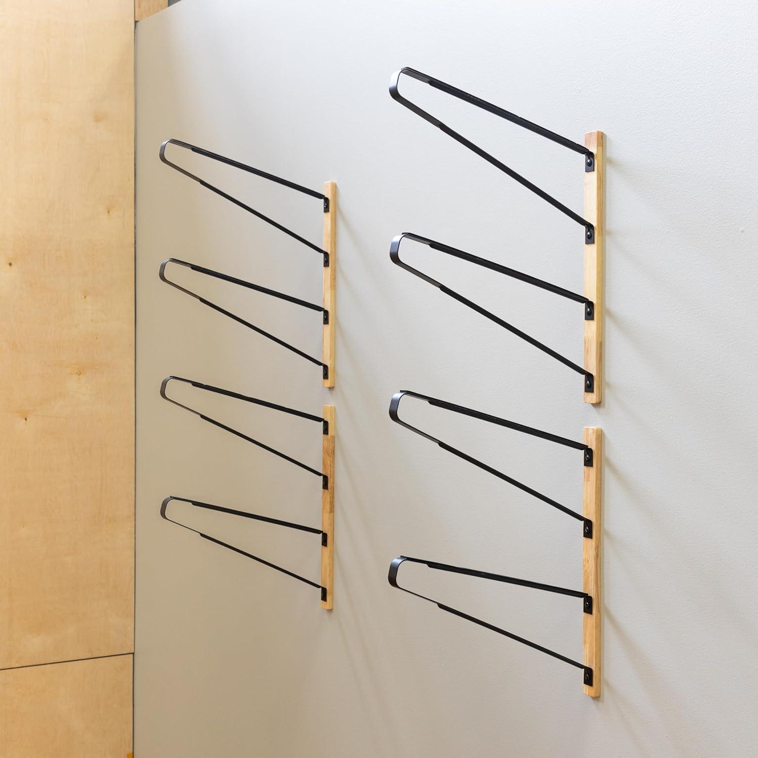 imageStoreYourBoard Avon Wakeboard Storage Rack Wall Mount Water Ski and Wake Surf Board Organizer Natural Wood and Solid Steel Holds 100 lbs4 Levels