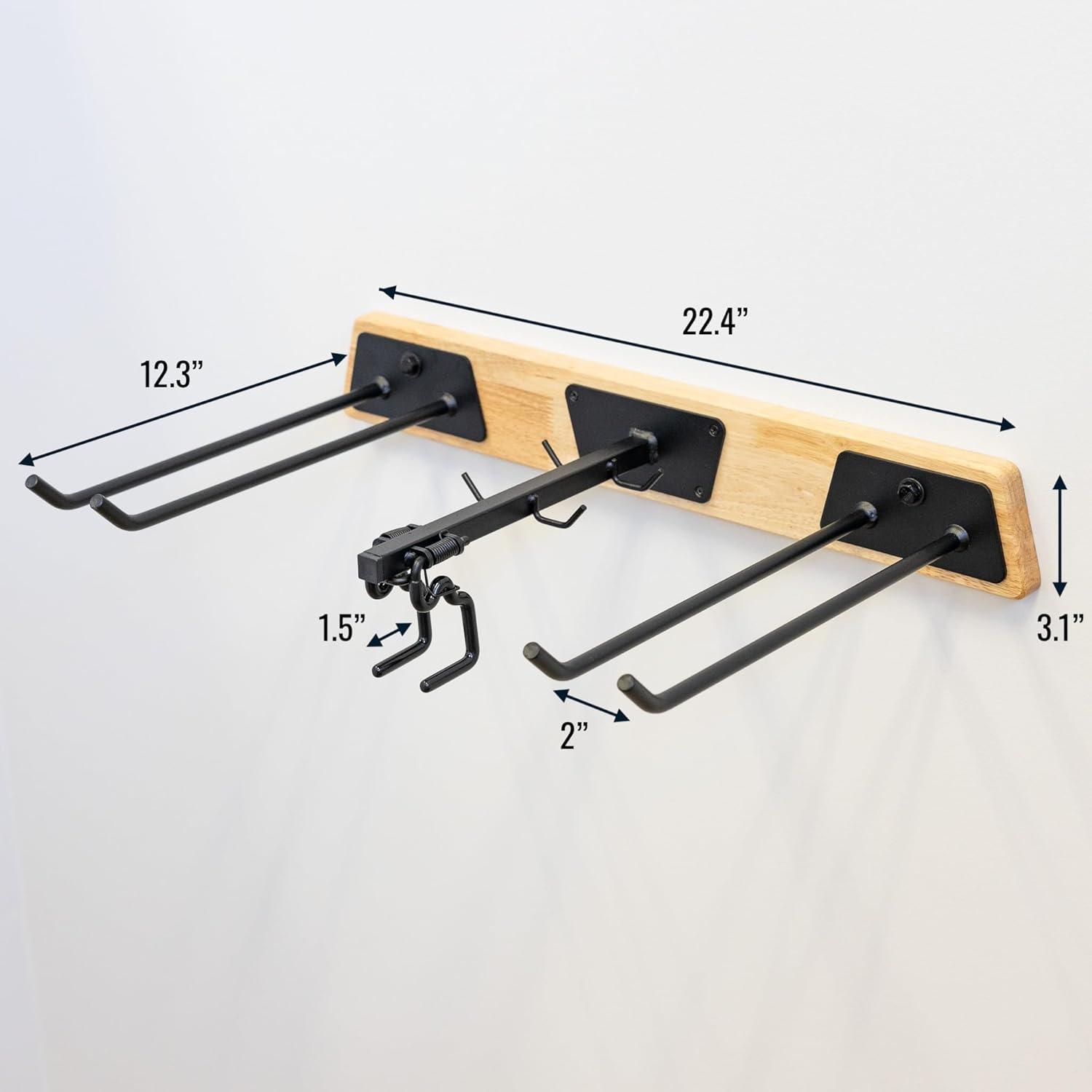 imageStoreYourBoard BLAT Tool Wood Yard Tool Organizer Solid Steel Holds 125 lbs Garage Wall Mount Hooks for Shovels Rakes Brooms Garden Hoses LargeLarge  2 Pack