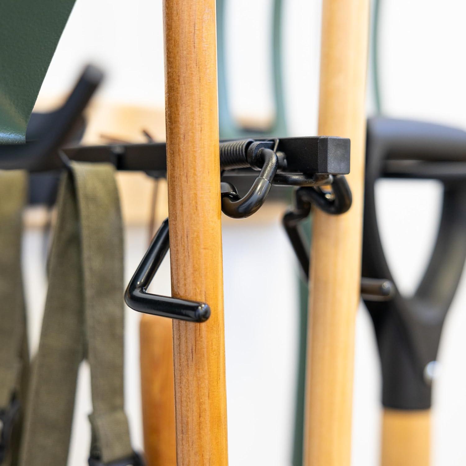 imageStoreYourBoard BLAT Tool Wood Yard Tool Organizer Solid Steel Holds 125 lbs Garage Wall Mount Hooks for Shovels Rakes Brooms Garden Hoses LargeLarge  2 Pack