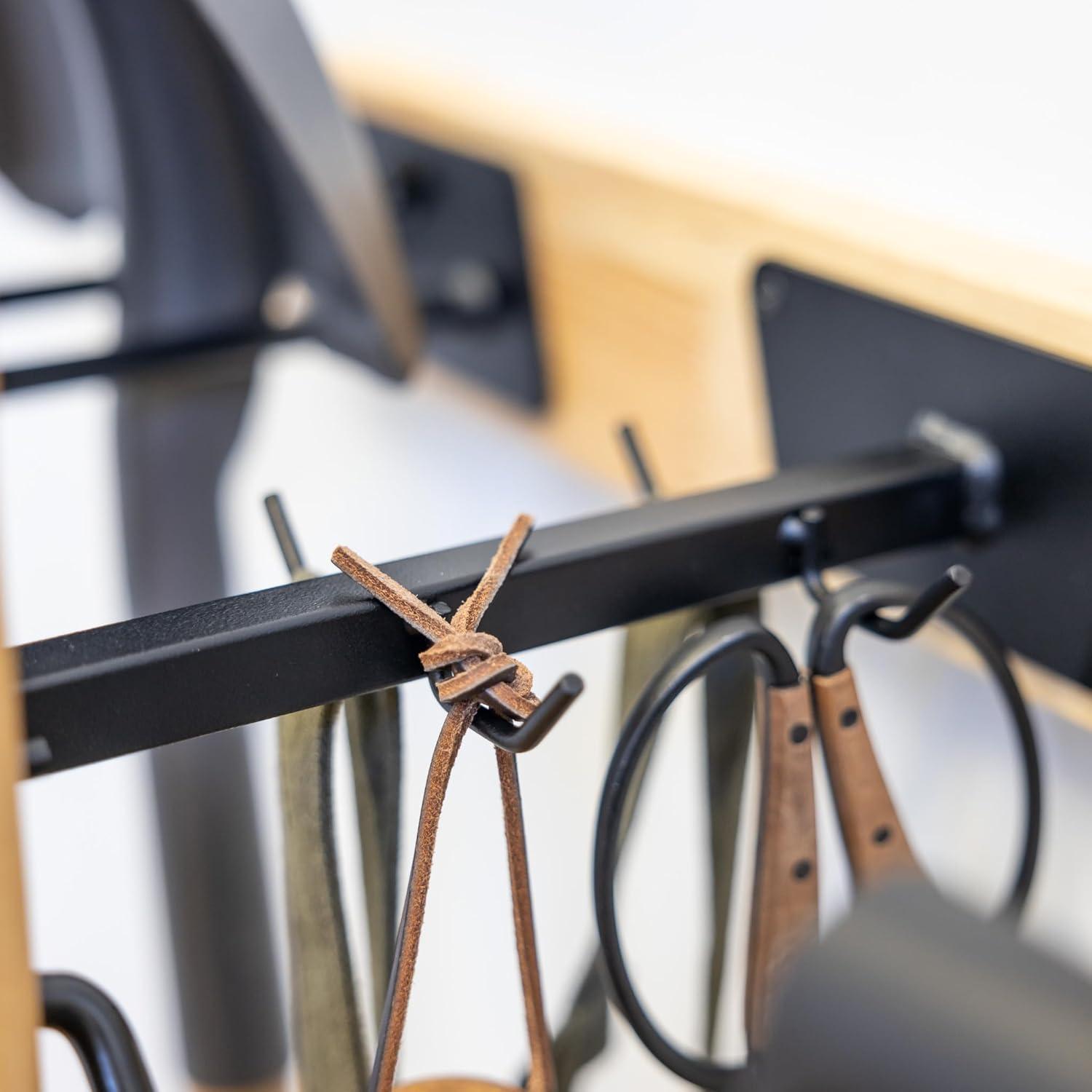 imageStoreYourBoard BLAT Tool Wood Yard Tool Organizer Solid Steel Holds 125 lbs Garage Wall Mount Hooks for Shovels Rakes Brooms Garden Hoses LargeLarge  2 Pack