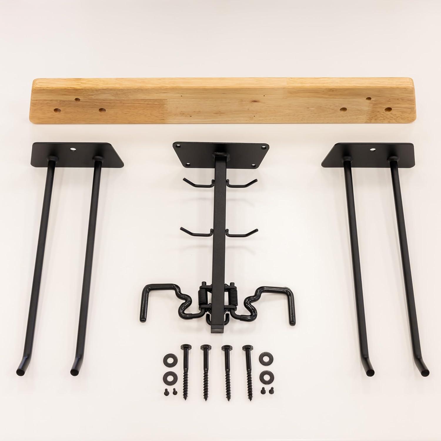 imageStoreYourBoard BLAT Tool Wood Yard Tool Organizer Solid Steel Holds 125 lbs Garage Wall Mount Hooks for Shovels Rakes Brooms Garden Hoses LargeLarge  2 Pack