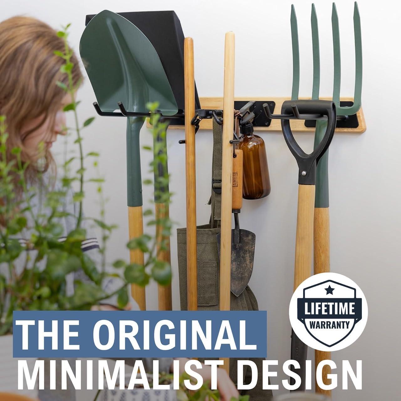 imageStoreYourBoard BLAT Tool Wood Yard Tool Organizer Solid Steel Holds 125 lbs Garage Wall Mount Hooks for Shovels Rakes Brooms Garden Hoses LargeLarge