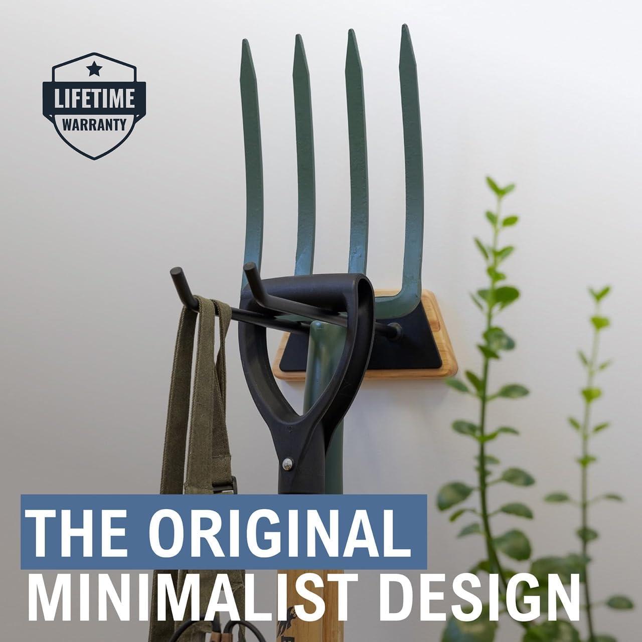 imageStoreYourBoard BLAT Tool Wood Yard Tool Organizer Solid Steel Holds 125 lbs Garage Wall Mount Hooks for Shovels Rakes Brooms Garden Hoses LargeSmall