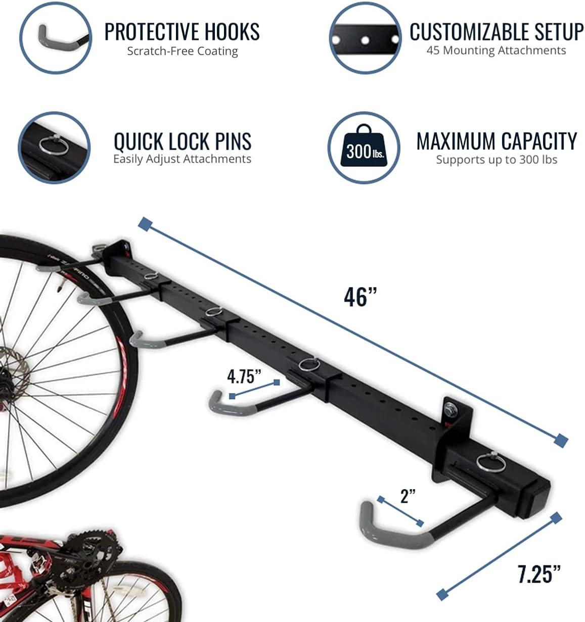 imageStoreYourBoard Bike Storage Rack  Heavy Duty Garage Bike Rack for 5 Bicycles SpaceSaving Vertical Bike Rack Adjustable Wall Bike Mount for Garage Organizer Bicycle Hanger Holds 300 lbs5 Bike Rack