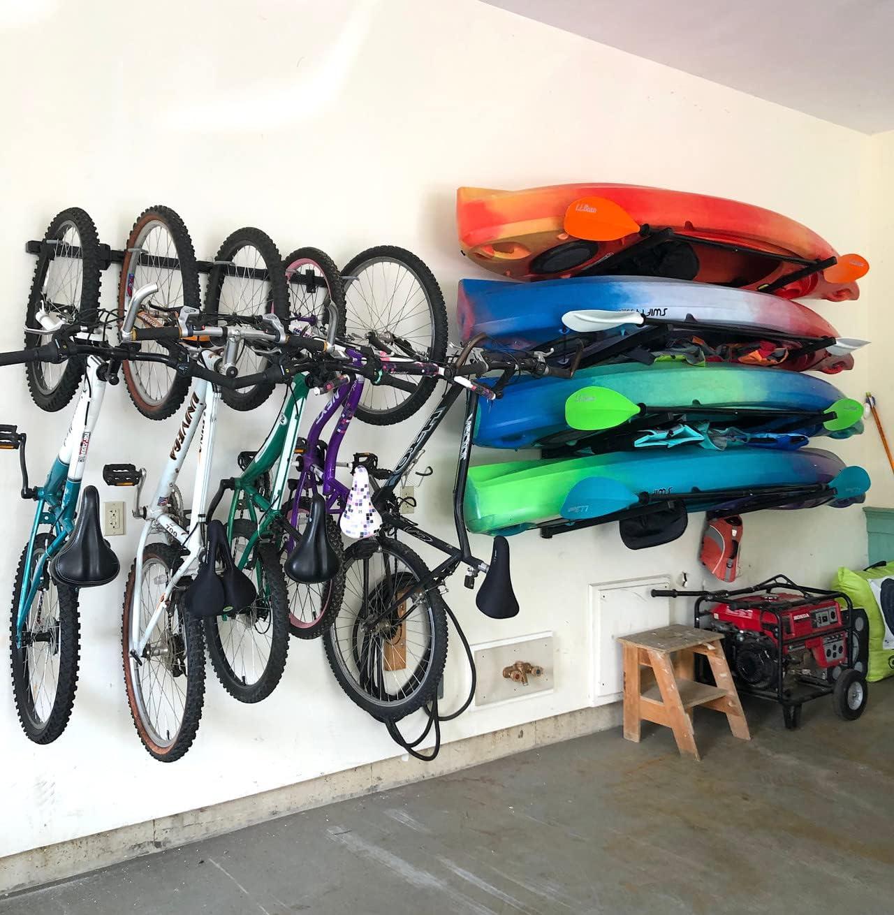 imageStoreYourBoard Bike Storage Rack  Heavy Duty Garage Bike Rack for 5 Bicycles SpaceSaving Vertical Bike Rack Adjustable Wall Bike Mount for Garage Organizer Bicycle Hanger Holds 300 lbs5 Bike Rack