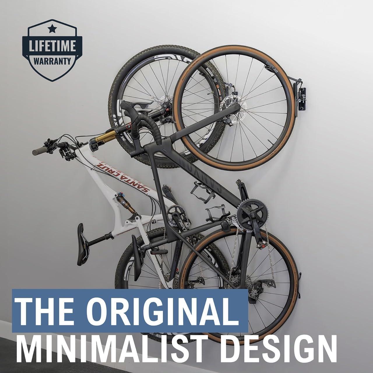 imageStoreYourBoard Bike Swivel Rack  Wall Mounted Garage Bike Storage Vertical Hanger with 120 Swing Design ampamp Stopper SpaceSaving Indoor Wall Mount  Fits Kids Bikes BMX ampamp MoreDeep Water