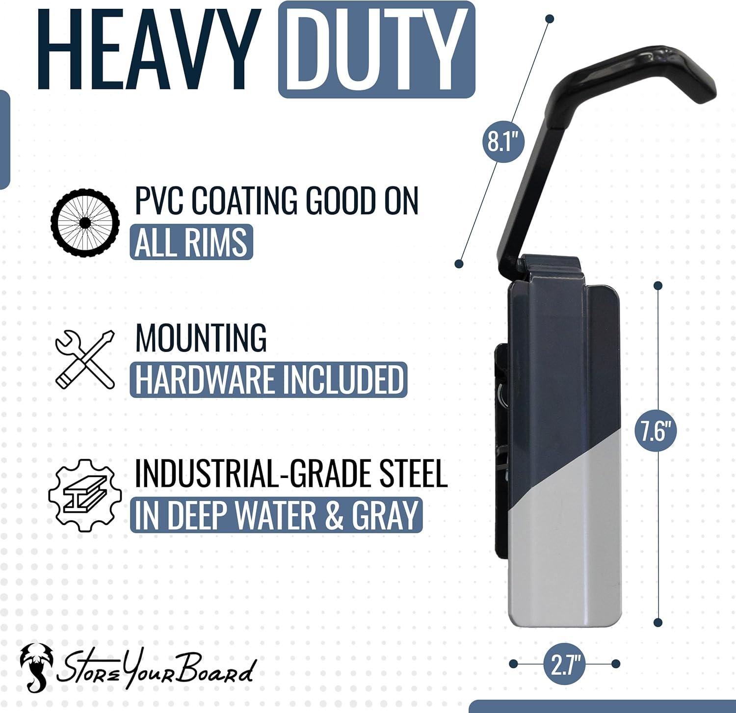 imageStoreYourBoard Bike Swivel Rack  Wall Mounted Garage Bike Storage Vertical Hanger with 120 Swing Design ampamp Stopper SpaceSaving Indoor Wall Mount  Fits Kids Bikes BMX ampamp MoreDeep Water