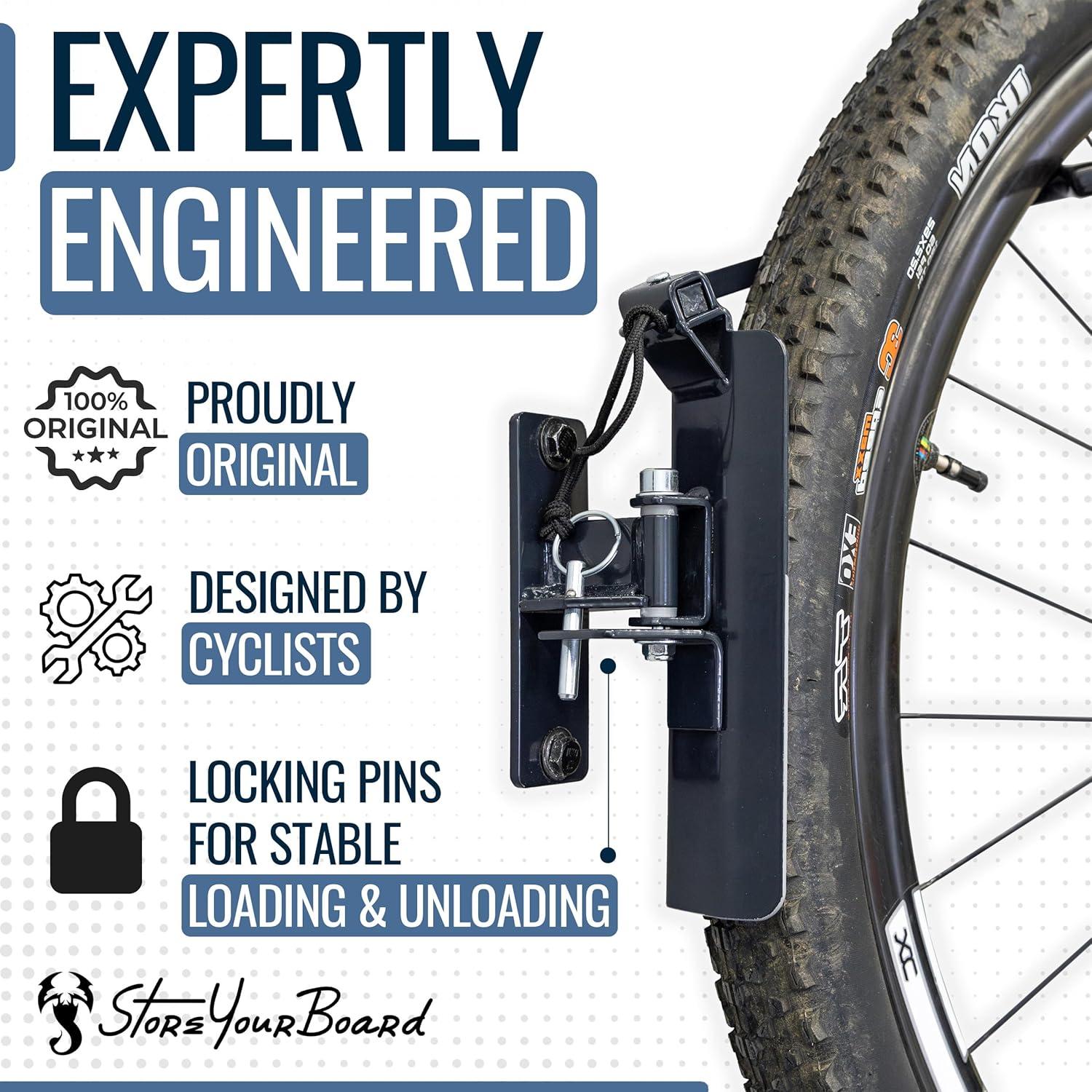 imageStoreYourBoard Bike Swivel Rack  Wall Mounted Garage Bike Storage Vertical Hanger with 120 Swing Design ampamp Stopper SpaceSaving Indoor Wall Mount  Fits Kids Bikes BMX ampamp MoreDeep Water