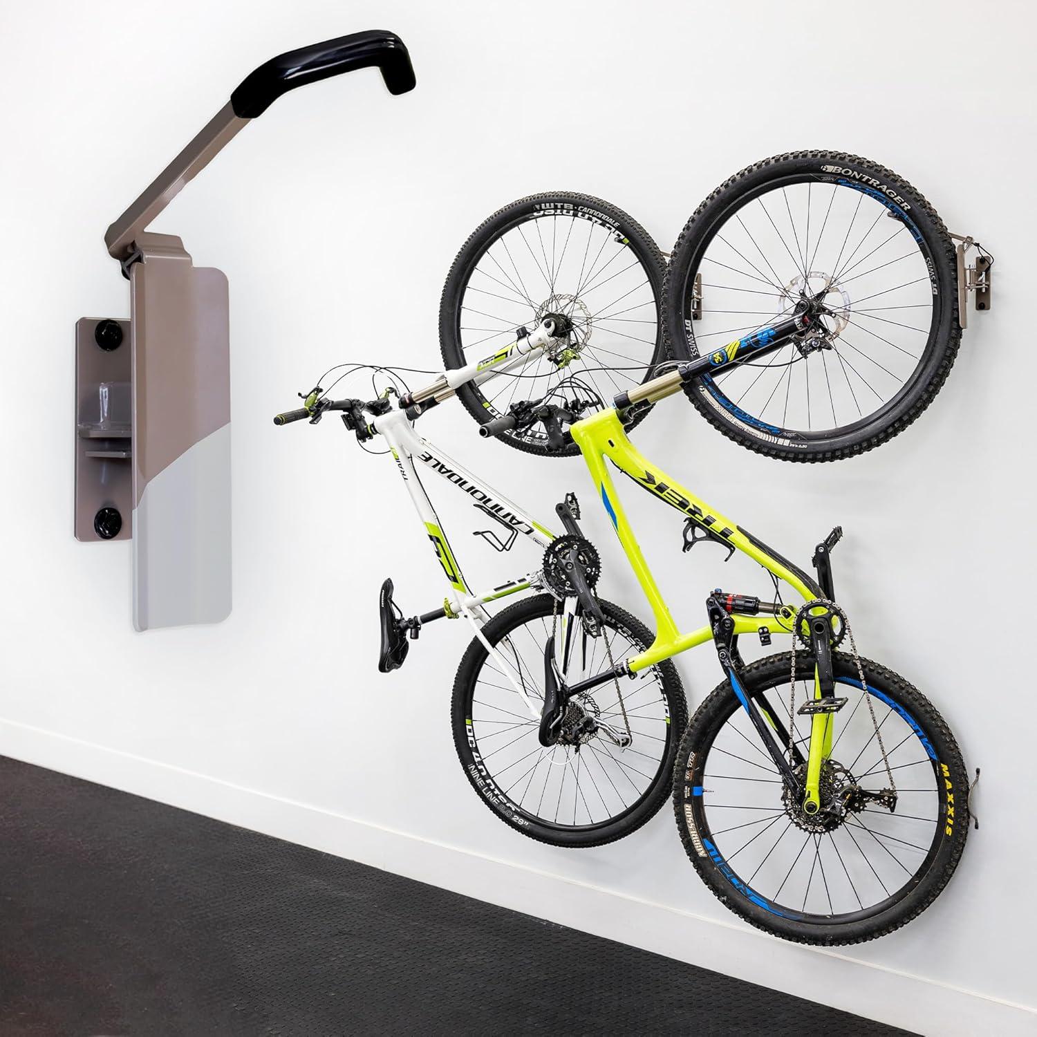 imageStoreYourBoard Bike Swivel Rack  Wall Mounted Garage Bike Storage Vertical Hanger with 120 Swing Design ampamp Stopper SpaceSaving Indoor Wall Mount  Fits Kids Bikes BMX ampamp MoreMud
