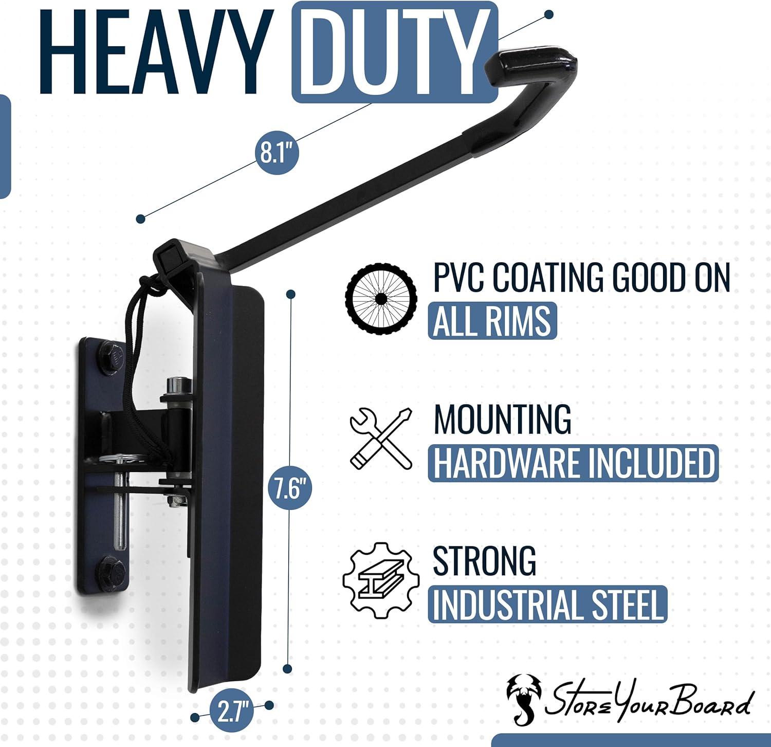 imageStoreYourBoard Bike Swivel Rack  Wall Mounted Garage Bike Storage Vertical Hanger with 120 Swing Design ampamp Stopper SpaceSaving Indoor Wall Mount  Fits Kids Bikes BMX ampamp MoreBlack