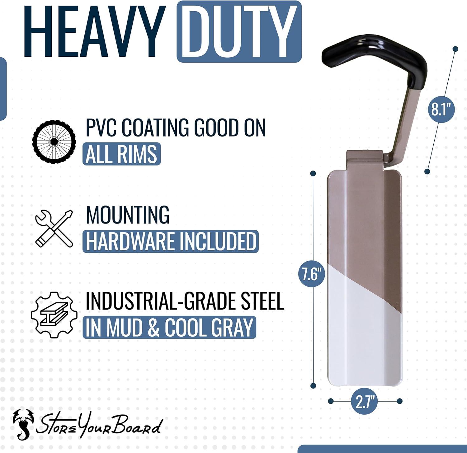 imageStoreYourBoard Bike Swivel Rack  Wall Mounted Garage Bike Storage Vertical Hanger with 120 Swing Design ampamp Stopper SpaceSaving Indoor Wall Mount  Fits Kids Bikes BMX ampamp MoreMud