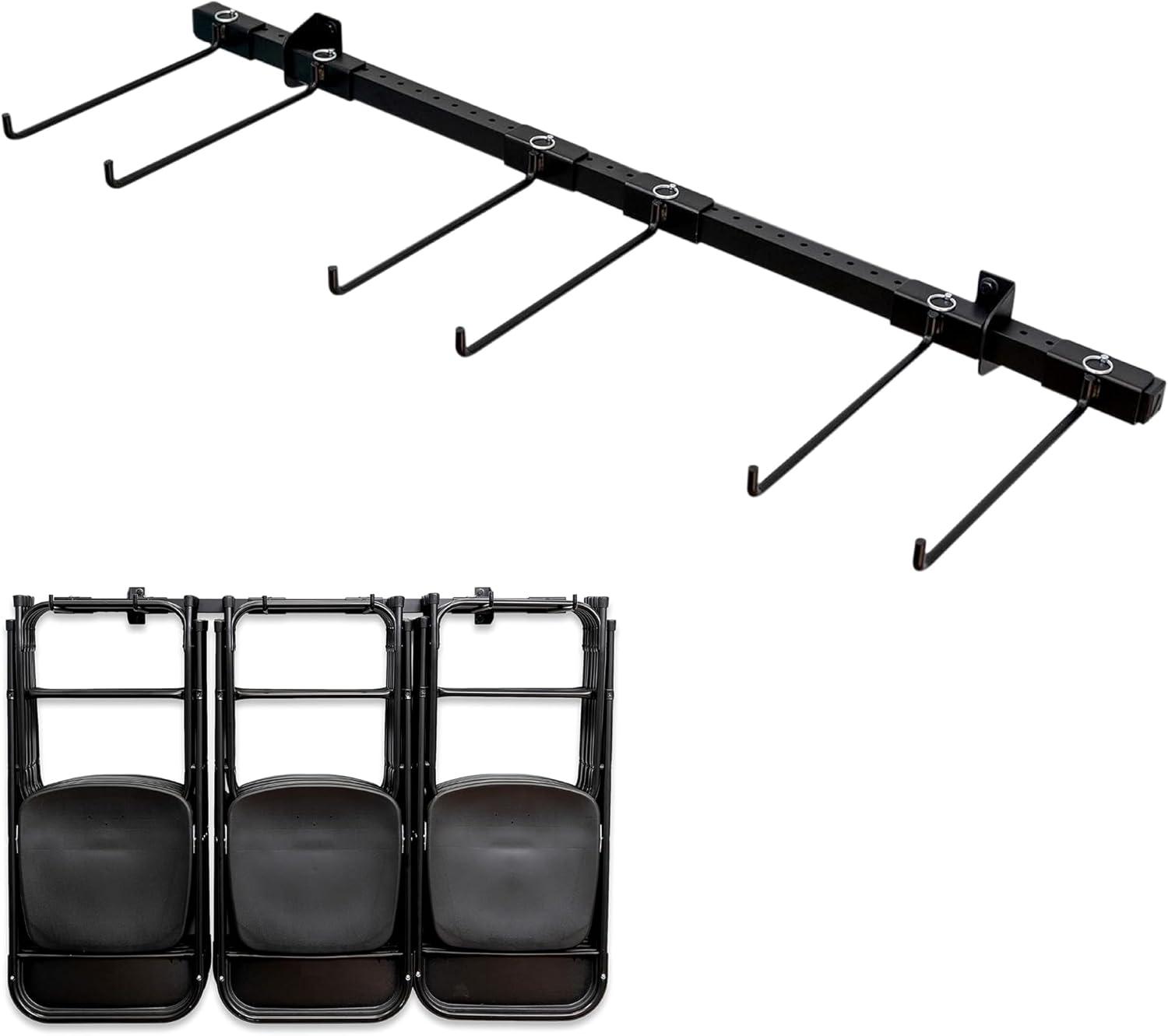 imageStoreYourBoard Double Chair Storage Rack  2 Pack Heavy Duty Folding Chair Rack for Garage Organization Holds 200 lbs Chair Hangers for Folding Patio Beach ampamp Camping ChairsTriple