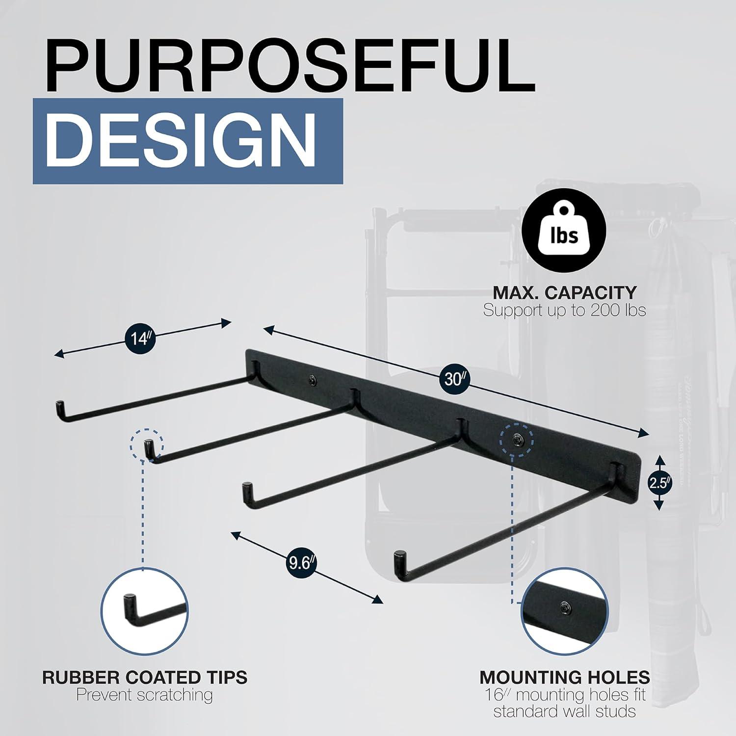 imageStoreYourBoard Double Chair Storage Rack  2 Pack Heavy Duty Folding Chair Rack for Garage Organization Holds 200 lbs Chair Hangers for Folding Patio Beach ampamp Camping ChairsDouble