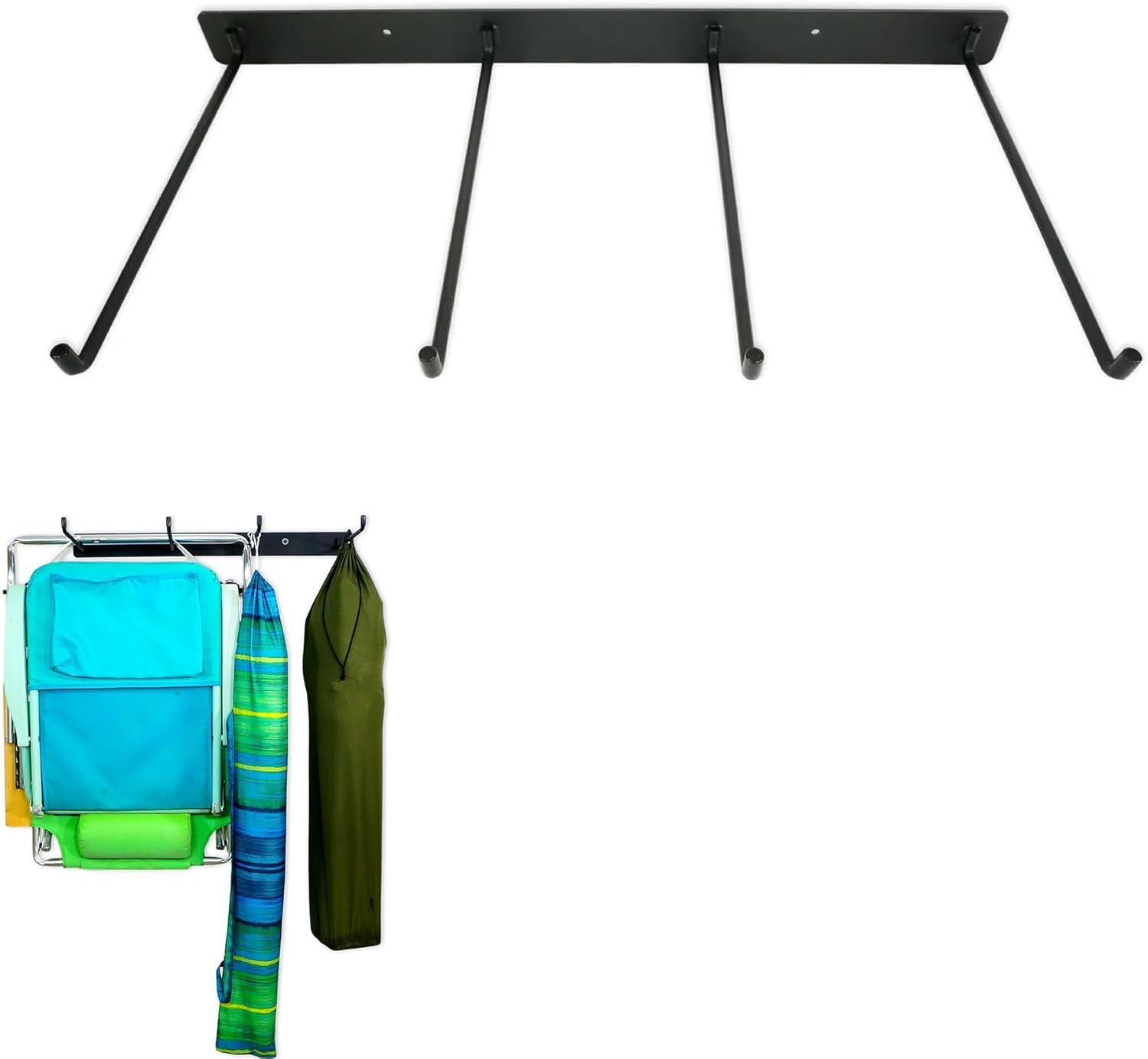 imageStoreYourBoard Double Chair Storage Rack  2 Pack Heavy Duty Folding Chair Rack for Garage Organization Holds 200 lbs Chair Hangers for Folding Patio Beach ampamp Camping ChairsDouble