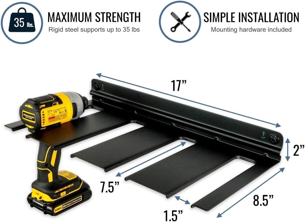 imageStoreYourBoard Electric Drill Storage Rack Holds 4 Drills Hanging Wall Mounted Organizer for Garage Home Workshop ShedDrill Rack