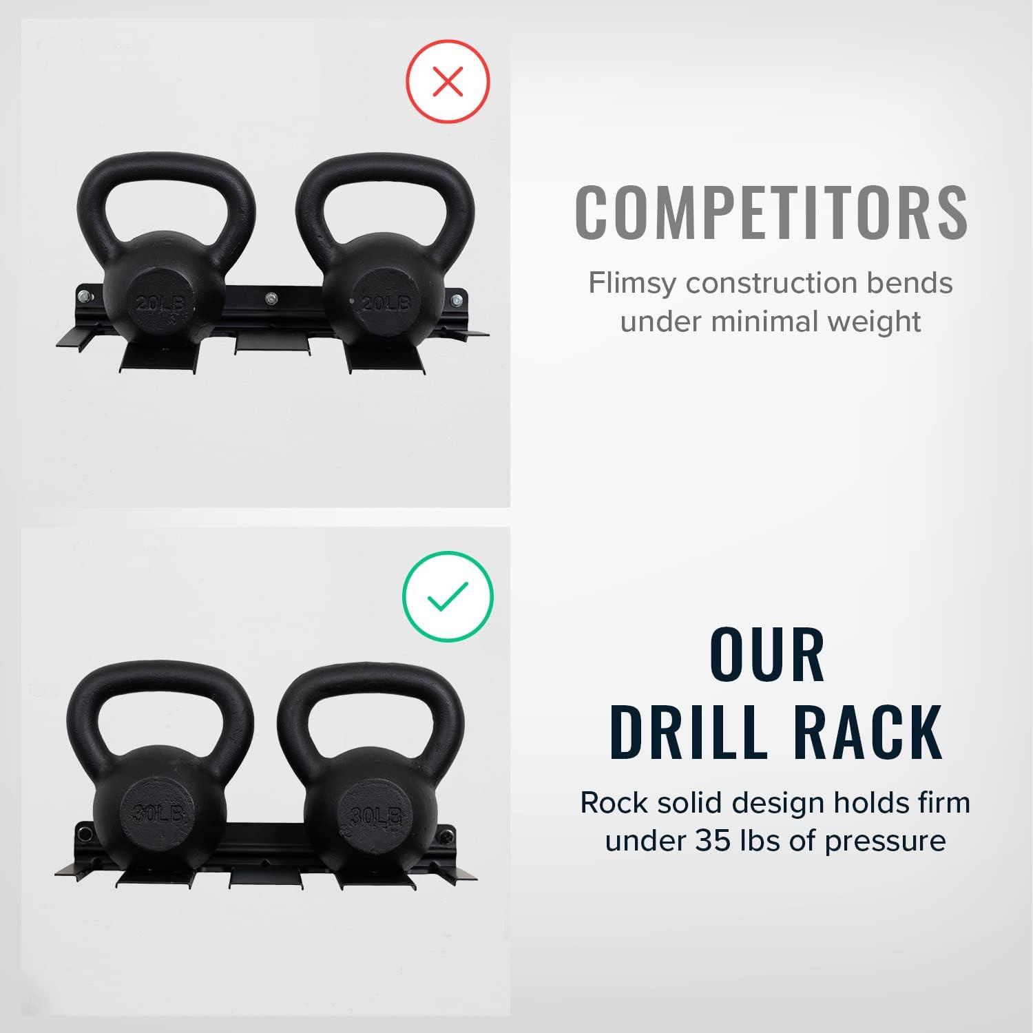 imageStoreYourBoard Electric Drill Storage Rack Holds 4 Drills Hanging Wall Mounted Organizer for Garage Home Workshop ShedDrill Rack