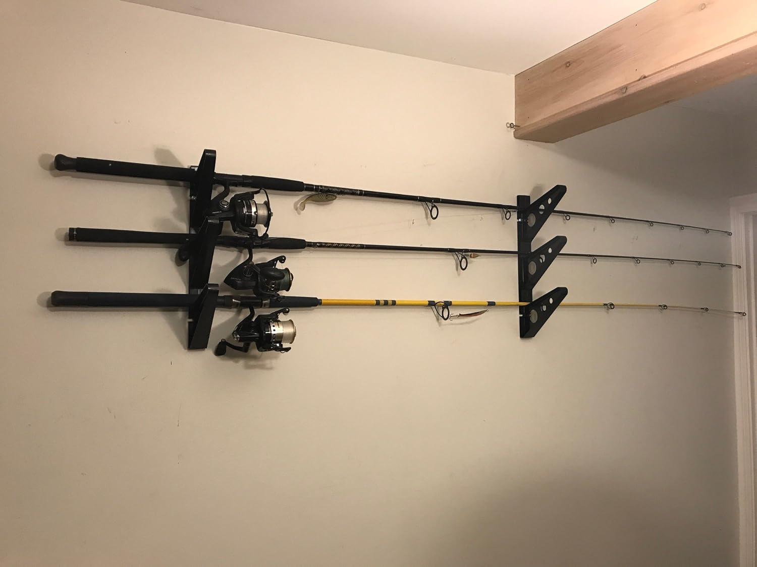 imageStoreYourBoard Fishing Rod Storage The Fishing Rod Rack Wall Mounted Hanging Garage Organizer Hooks