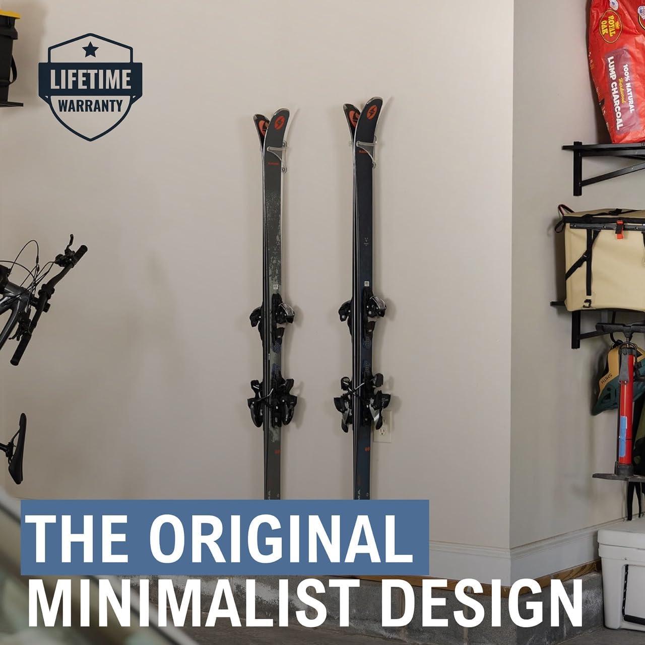 imageStoreYourBoard Floating Ski Wall Mount 2 Pack Clear Acrylic Display Rack Indoor Vertical Ski Storage ampamp Decor Holds 25 lbs2 Pack