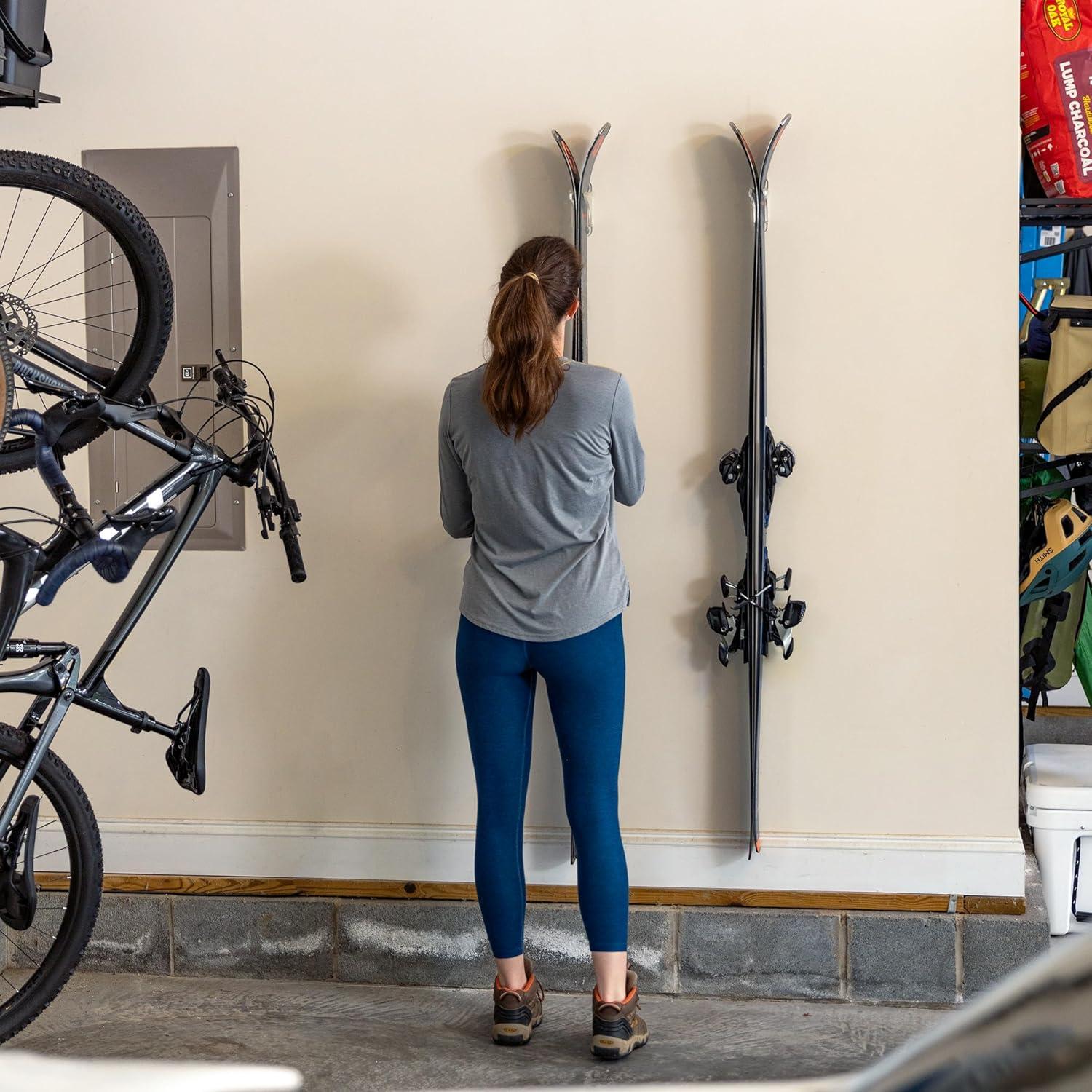 imageStoreYourBoard Floating Ski Wall Mount 2 Pack Clear Acrylic Display Rack Indoor Vertical Ski Storage ampamp Decor Holds 25 lbs2 Pack