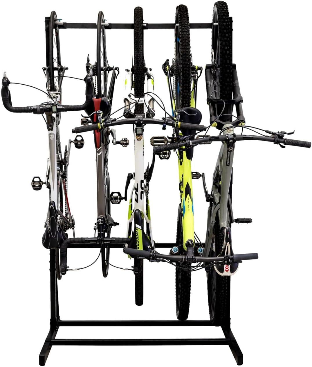 imageStoreYourBoard Freestanding 5 Bike Storage Rack The Original GBike Indoor Garage Floor Stand Bicycle Organizer5Bike Rack