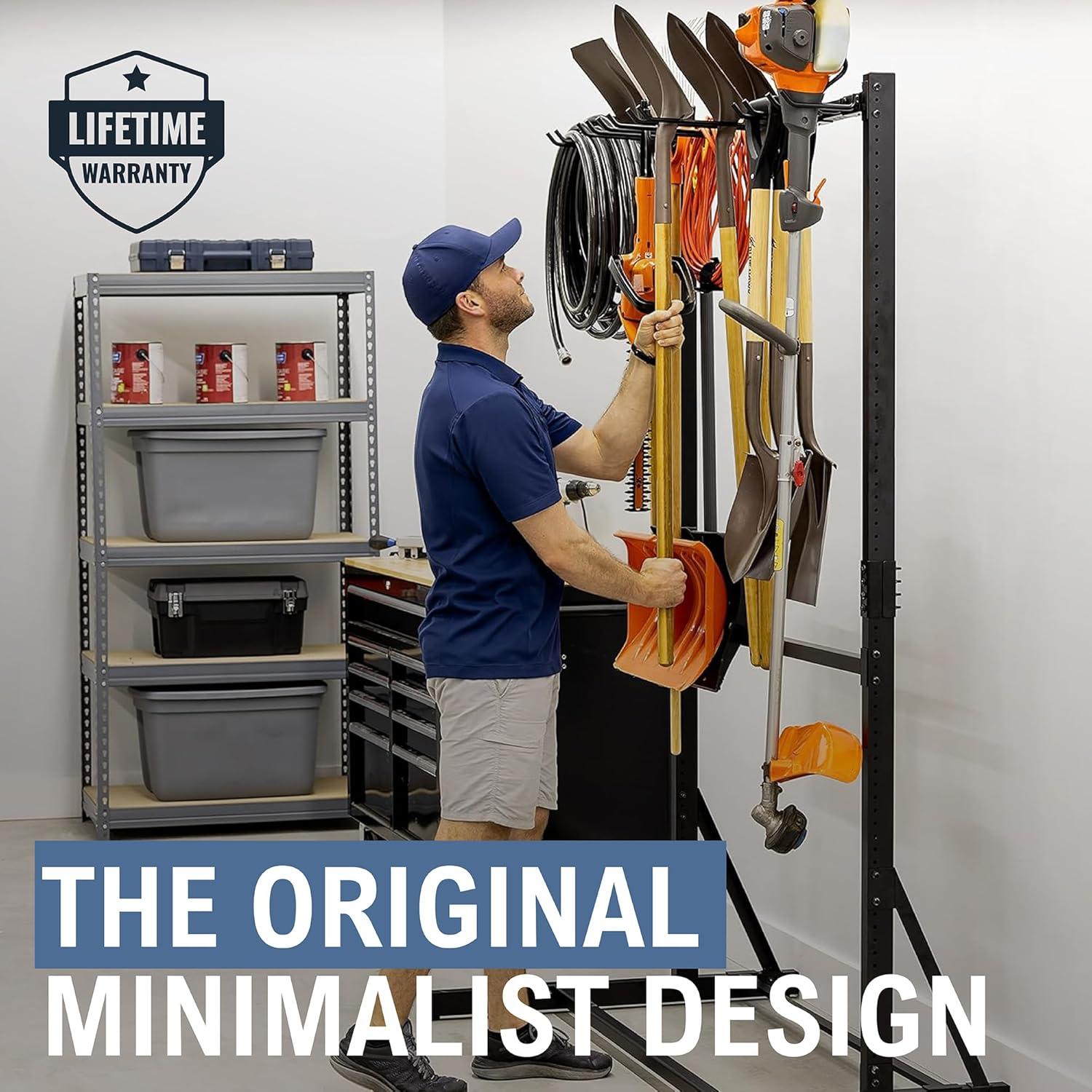 imageStoreYourBoard Freestanding Tool Storage Rack Garage Floor Stand Adjustable Garden Tool Organizer Industrial Steel